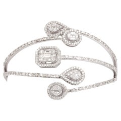 Multi Shape Diamond Bangle Bracelet 