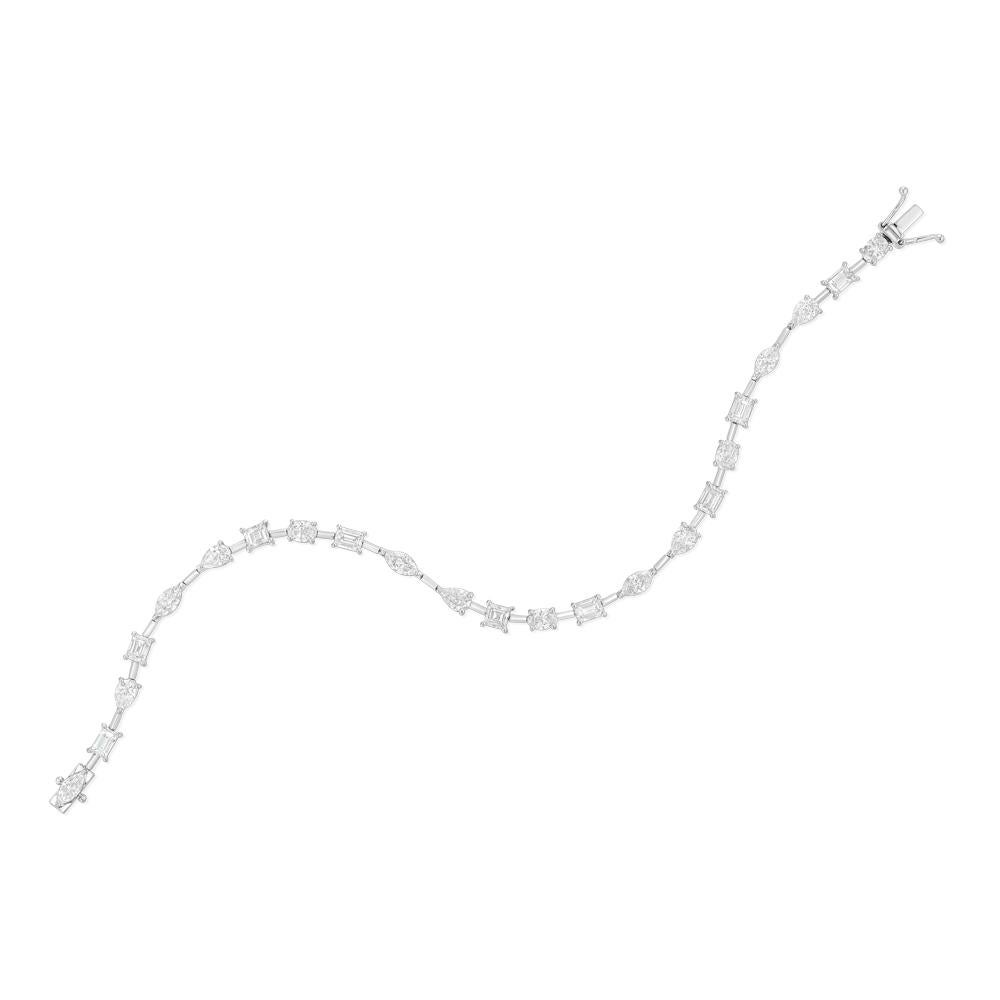  Multi-Shape-Diamantarmband (4,98 tcw) im Zustand „Neu“ im Angebot in Aspen, CO