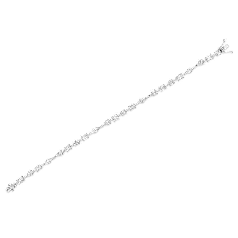  Multi-Shape-Diamantarmband (4,98 tcw) für Damen oder Herren im Angebot