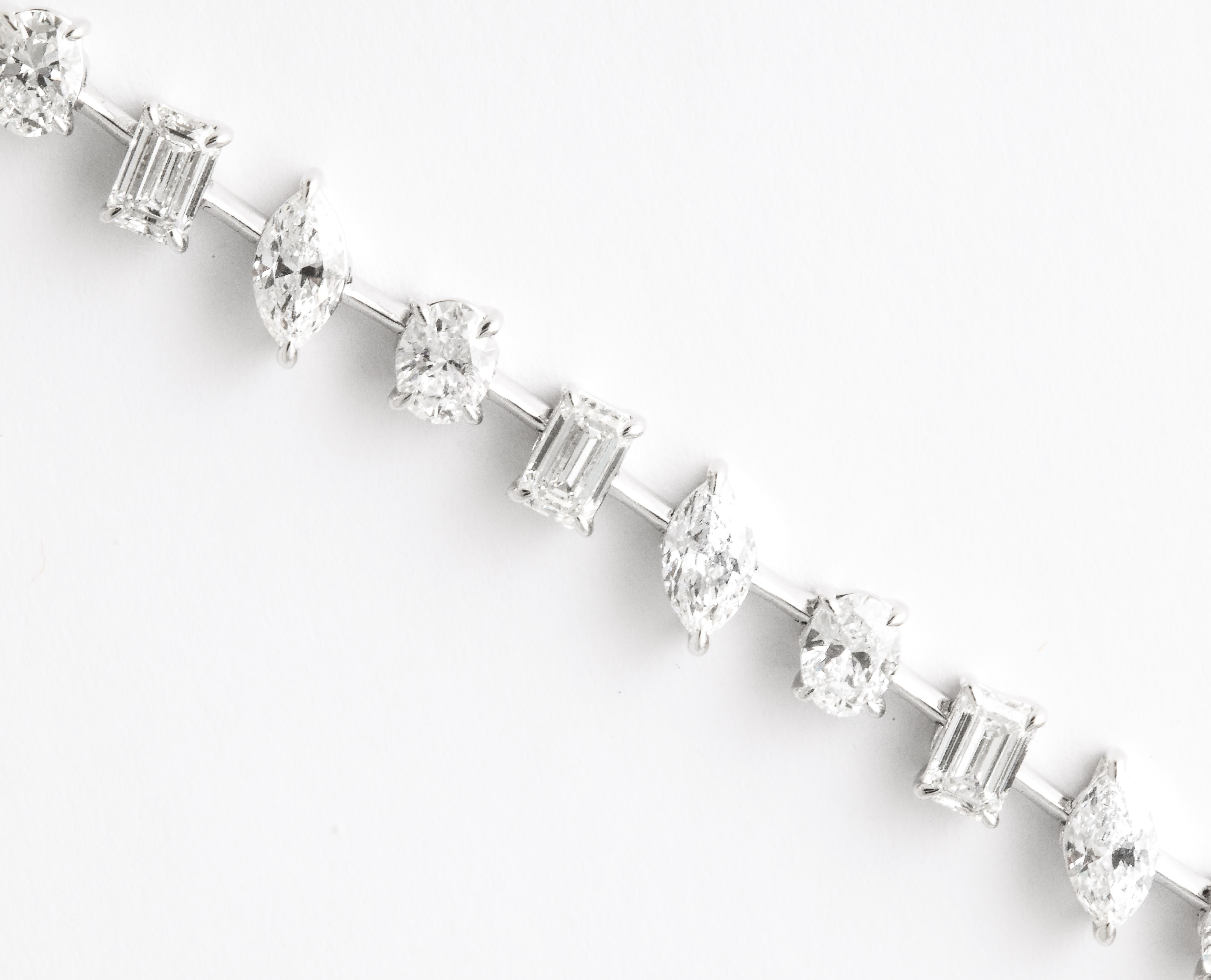 multi shape diamond bracelet