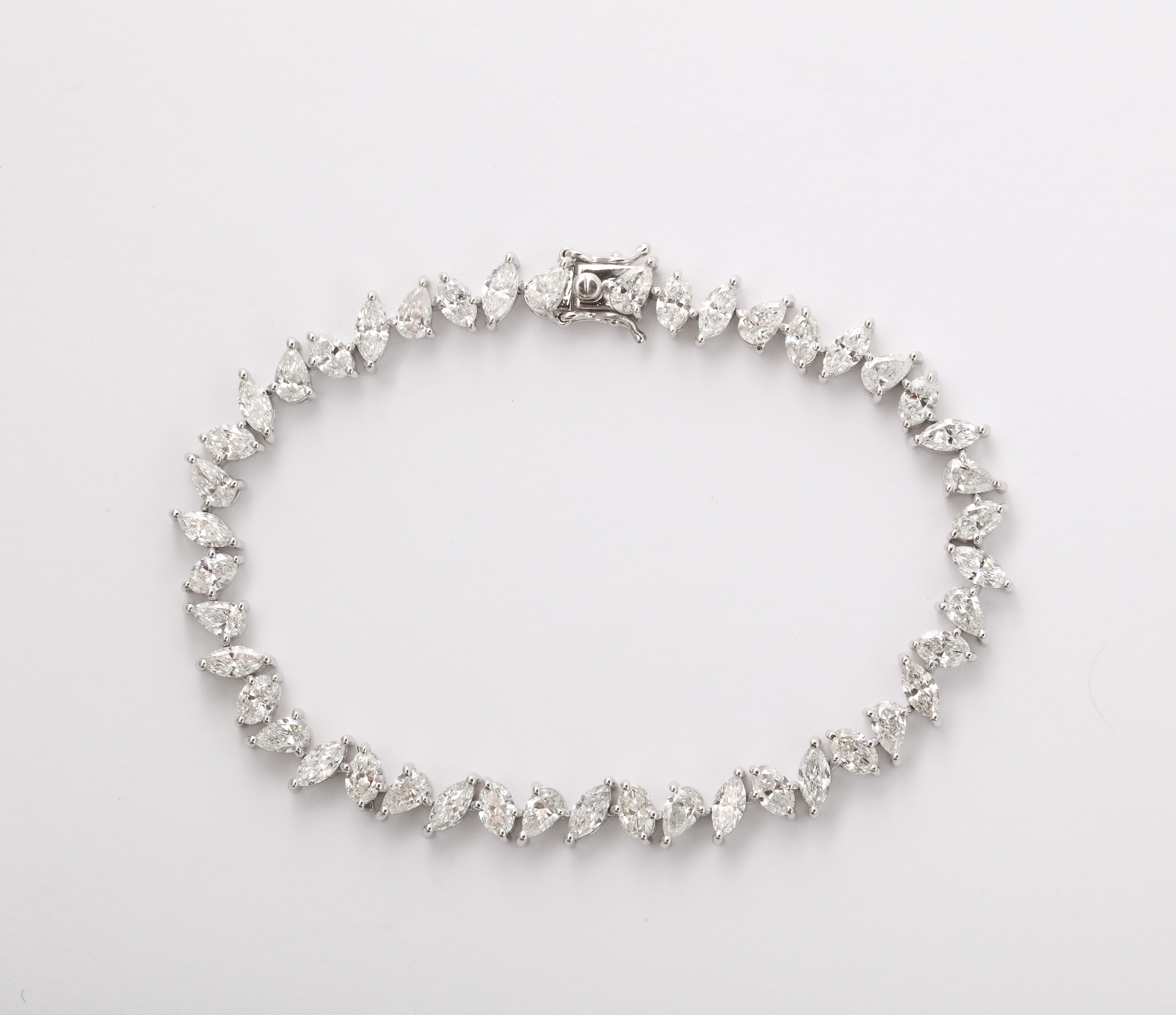 Multi Shape Diamond Bracelet  In New Condition For Sale In New York, NY