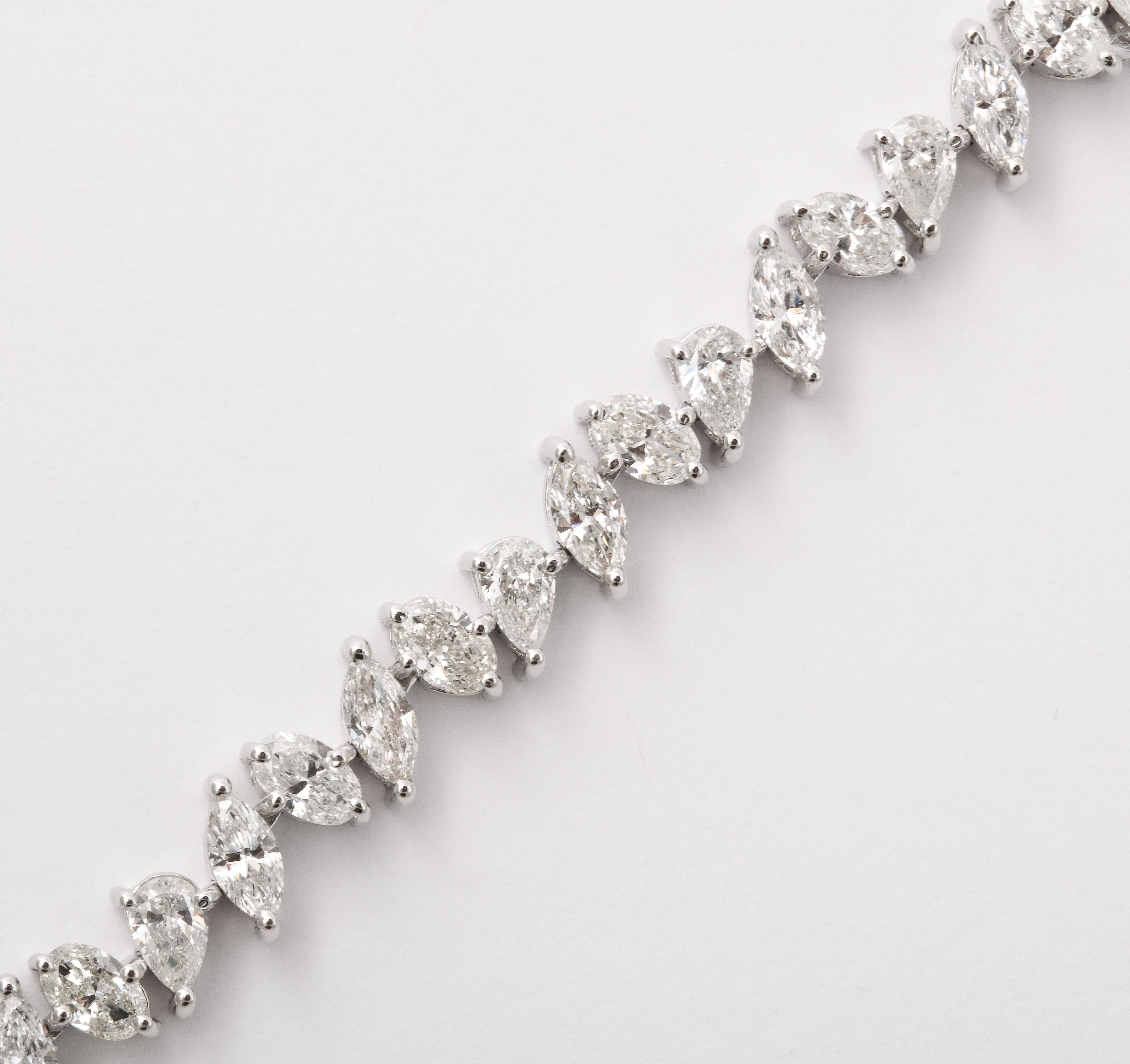 Multi Shape Diamond Bracelet  For Sale 3