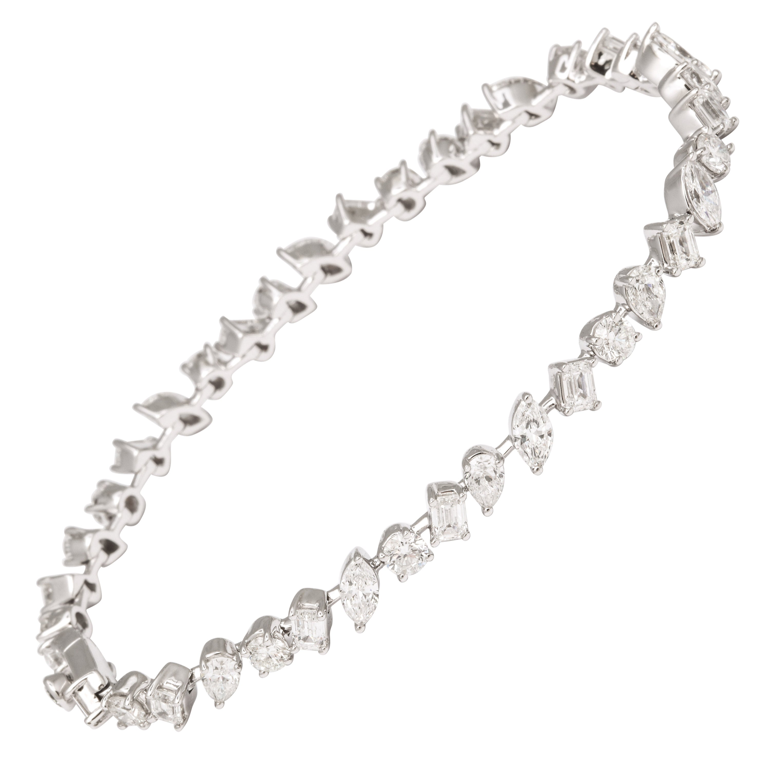 Bracelet de diamants de formes multiples en vente