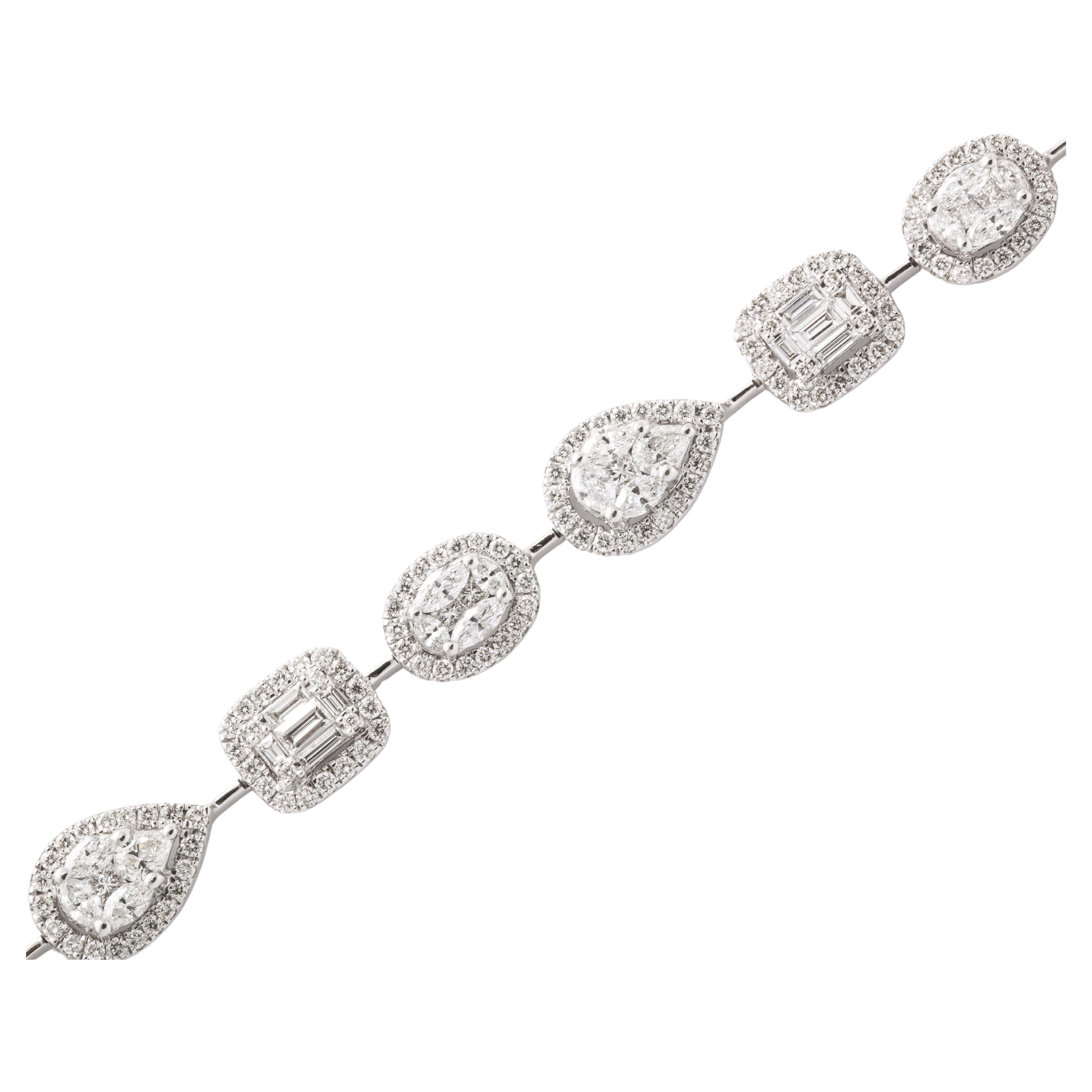 Multi Shape Diamond Bracelet