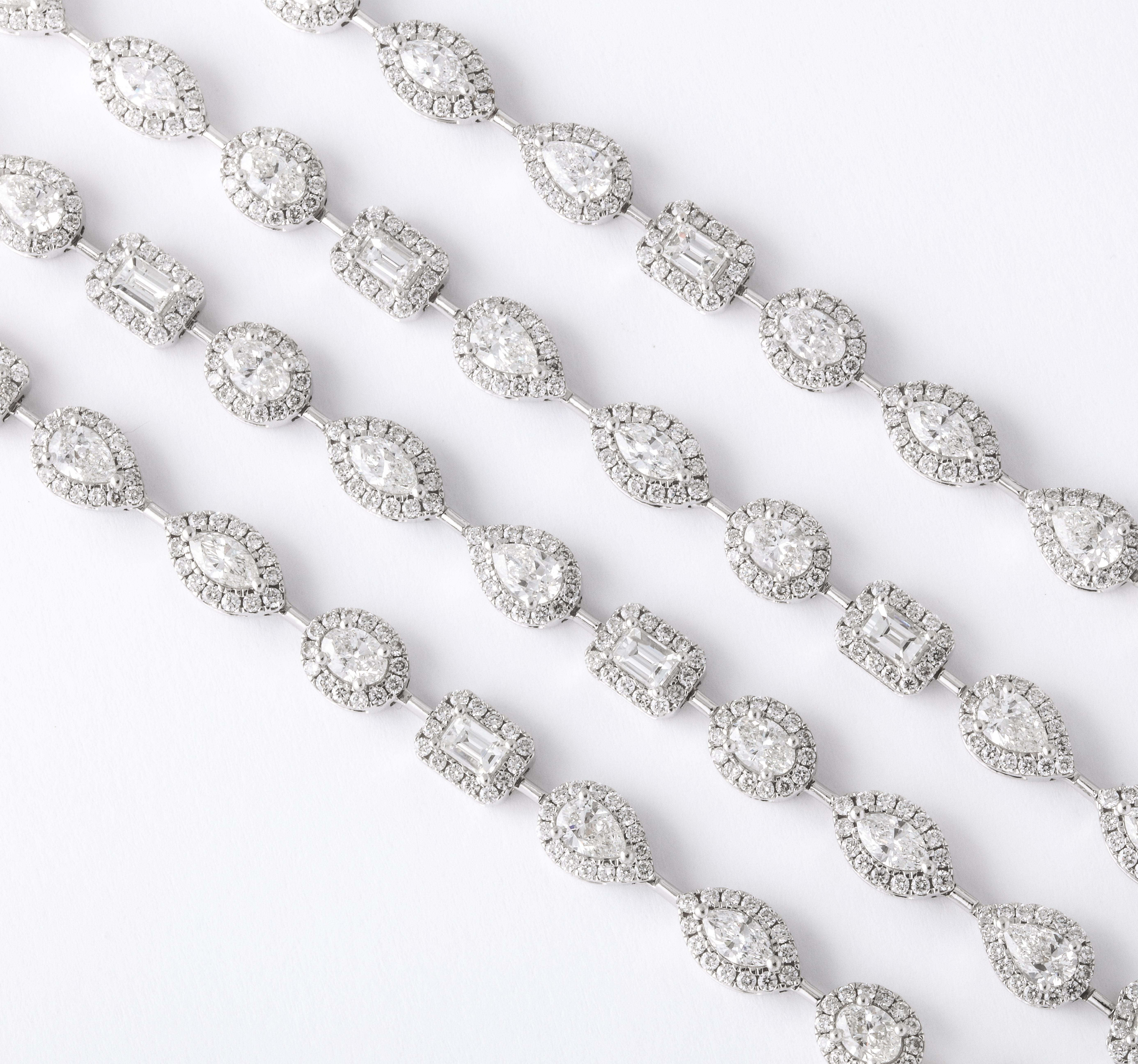Multi-Shape Diamond Chain Necklace 2
