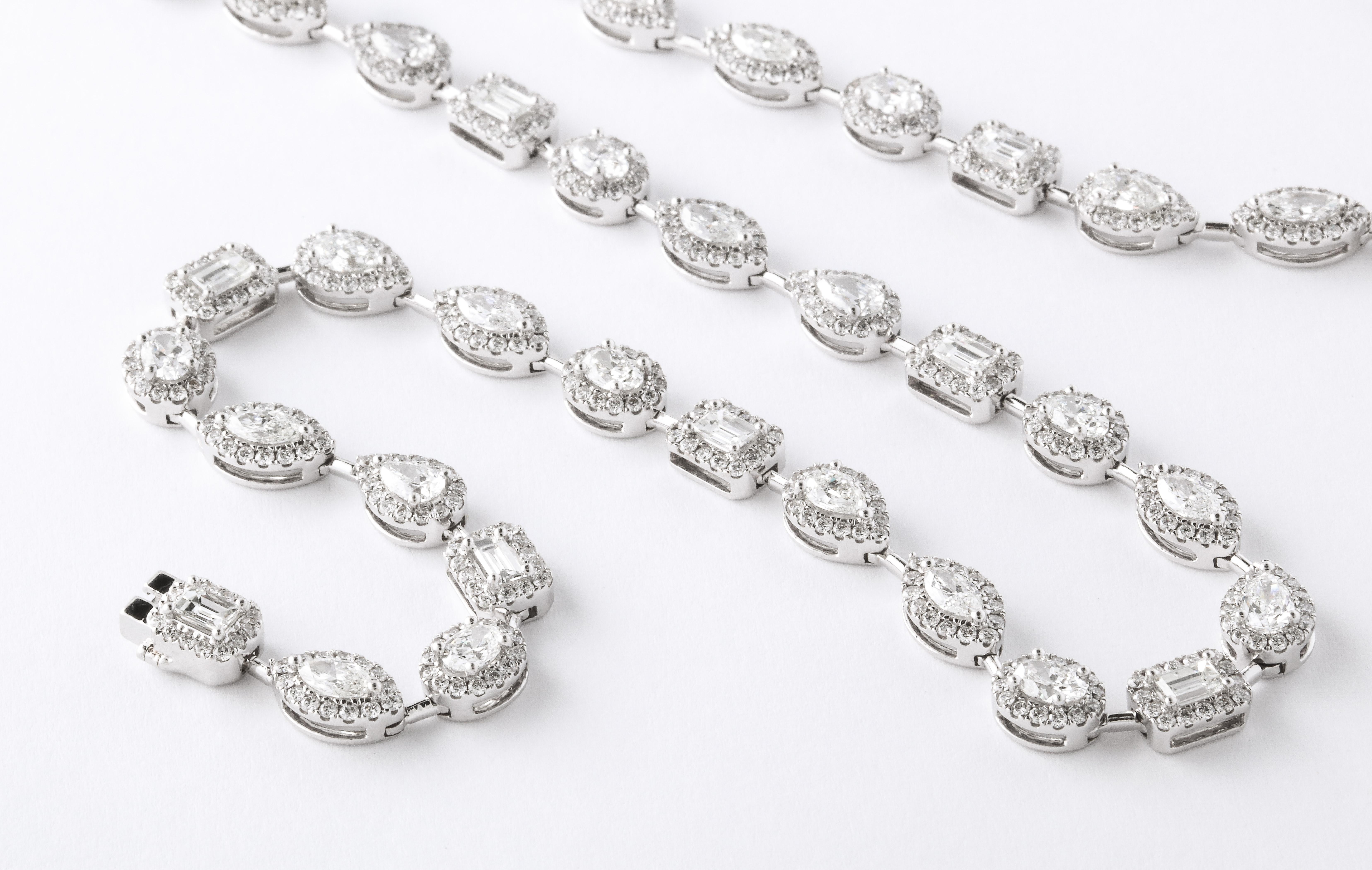 Multi-Shape Diamond Chain Necklace 3
