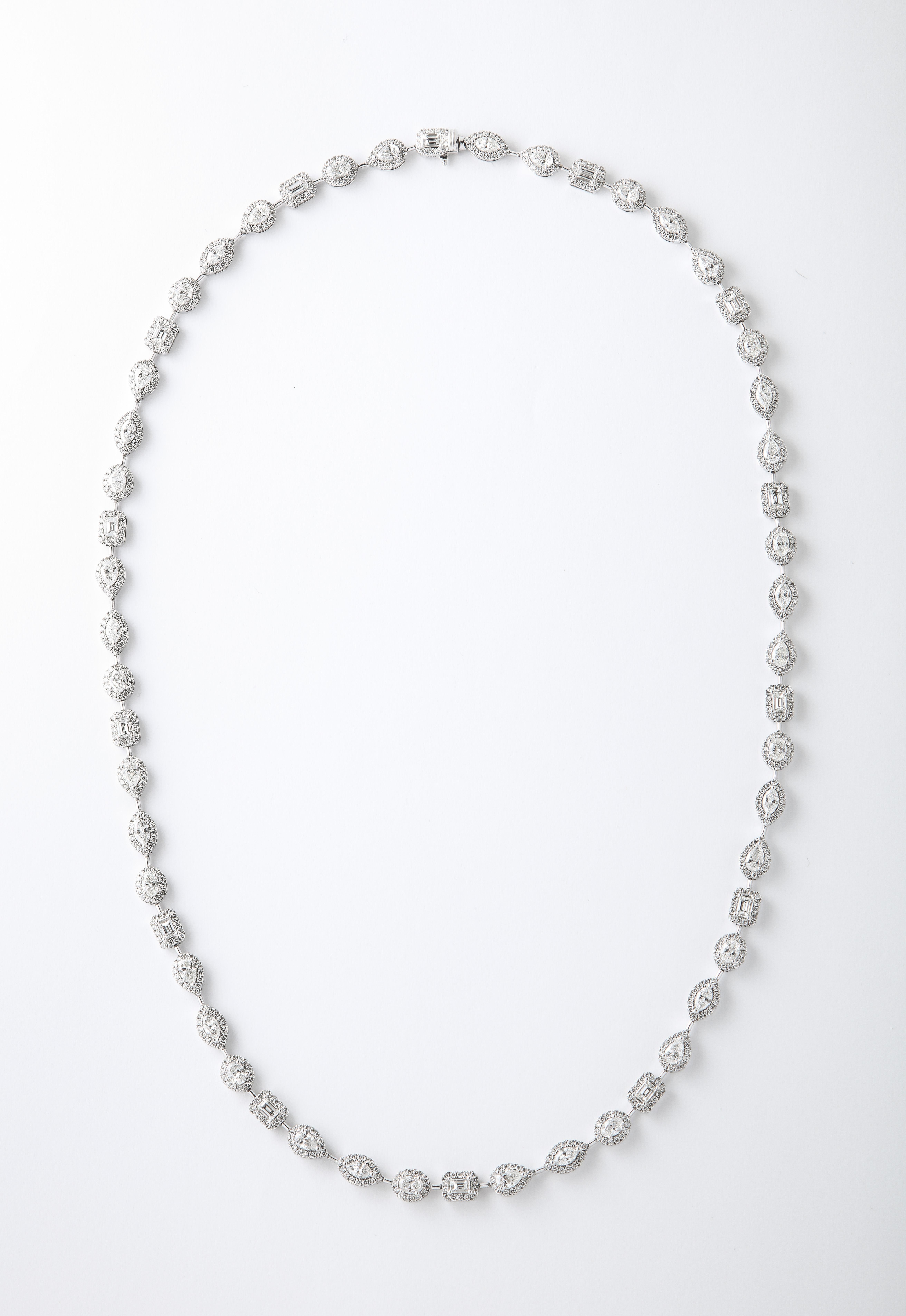 multi diamond necklace