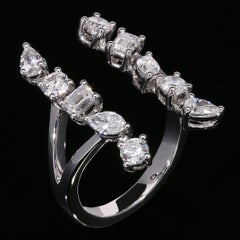 Multi Shape Diamond Cocktail Ring Set in 18Kt Gold