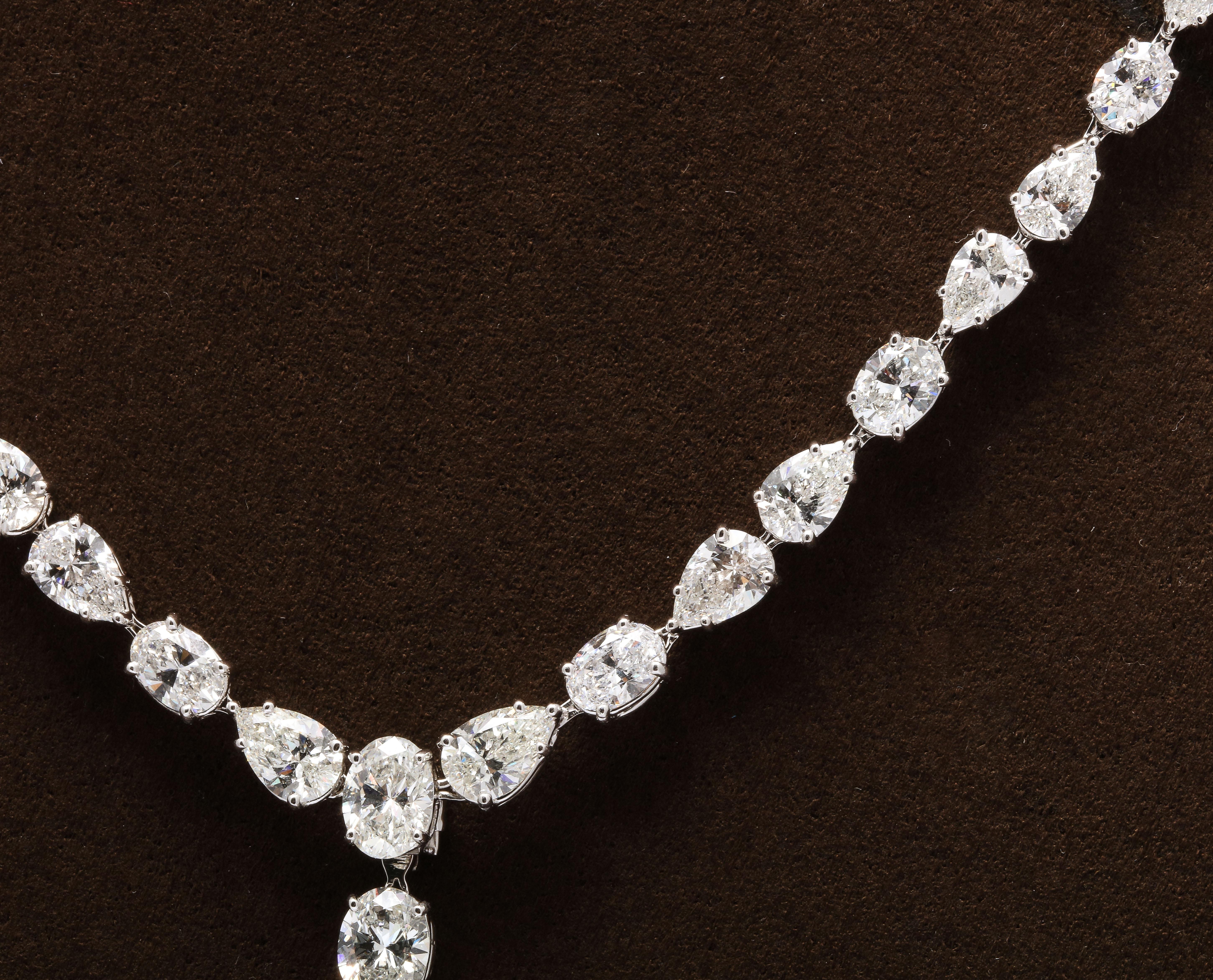 Multi Shape Diamond Drop Necklace with Removable Drop 5