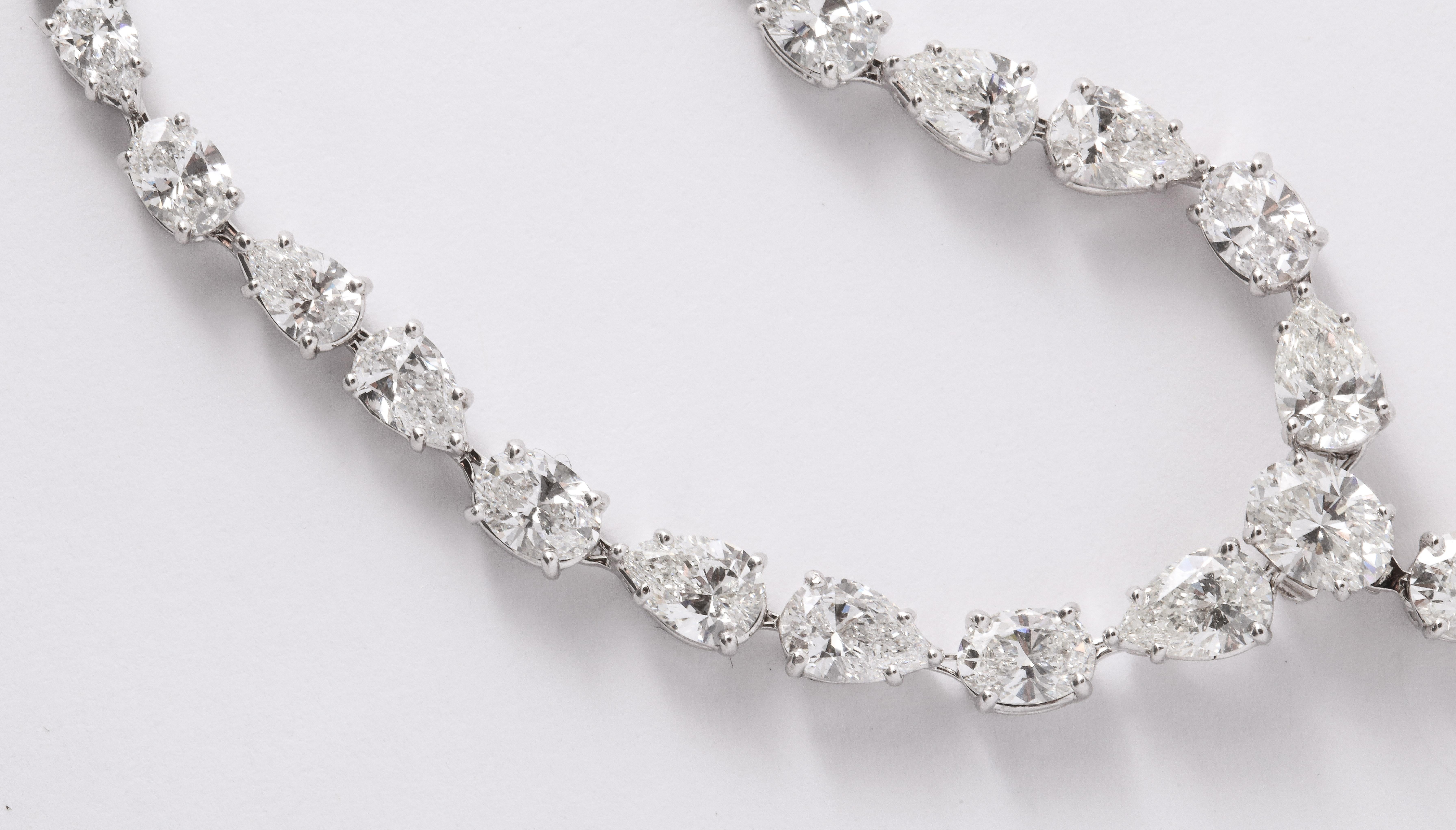Women's or Men's Multi Shape Diamond Drop Necklace with Removable Drop