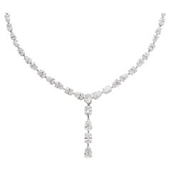 Multi Shape Diamond Drop Necklace with Removable Drop