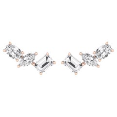 Multi Shape Diamond Earring in 18 Karat Rose Gold