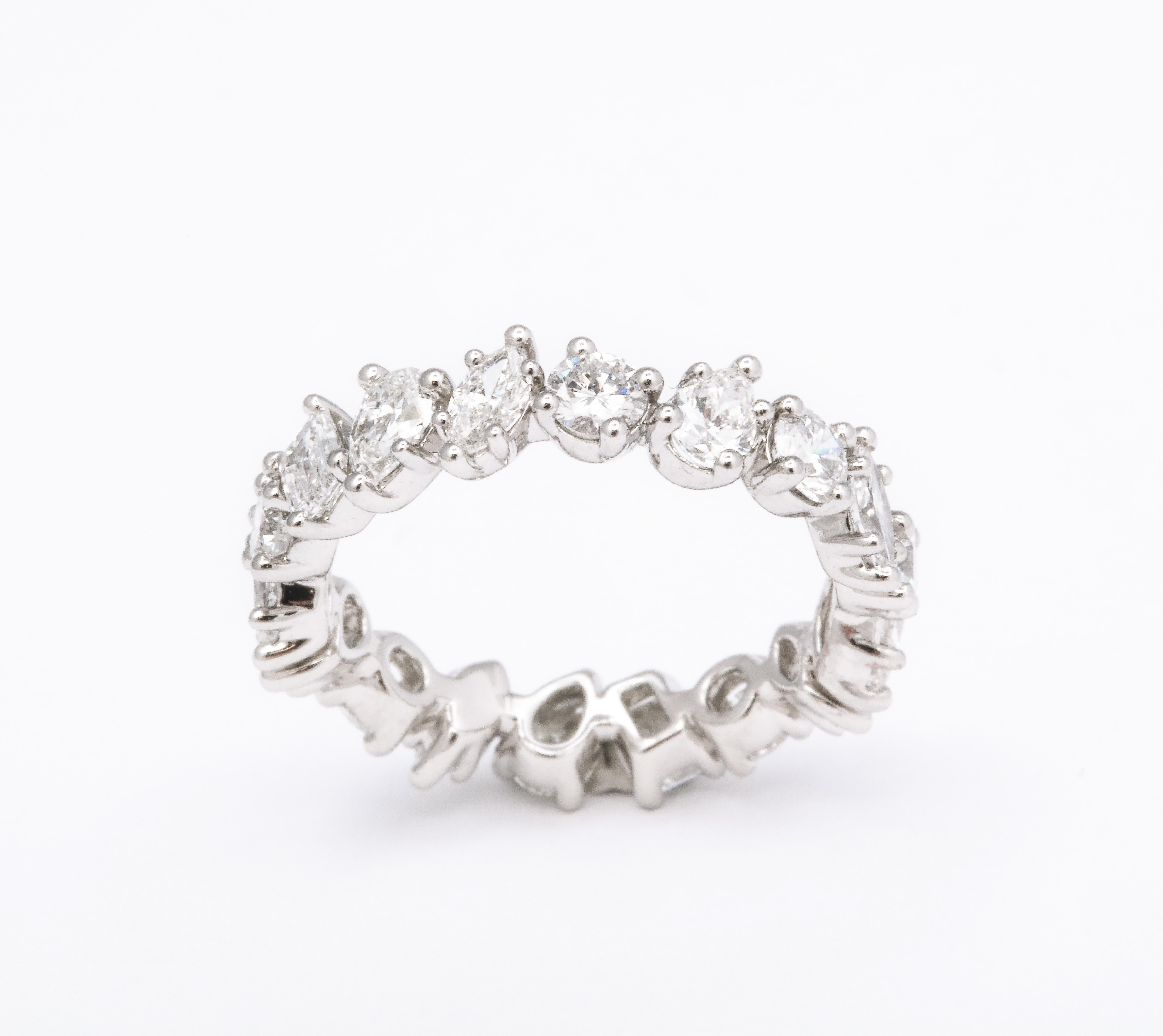 Women's or Men's Multi-Shape Diamond Eternity Band