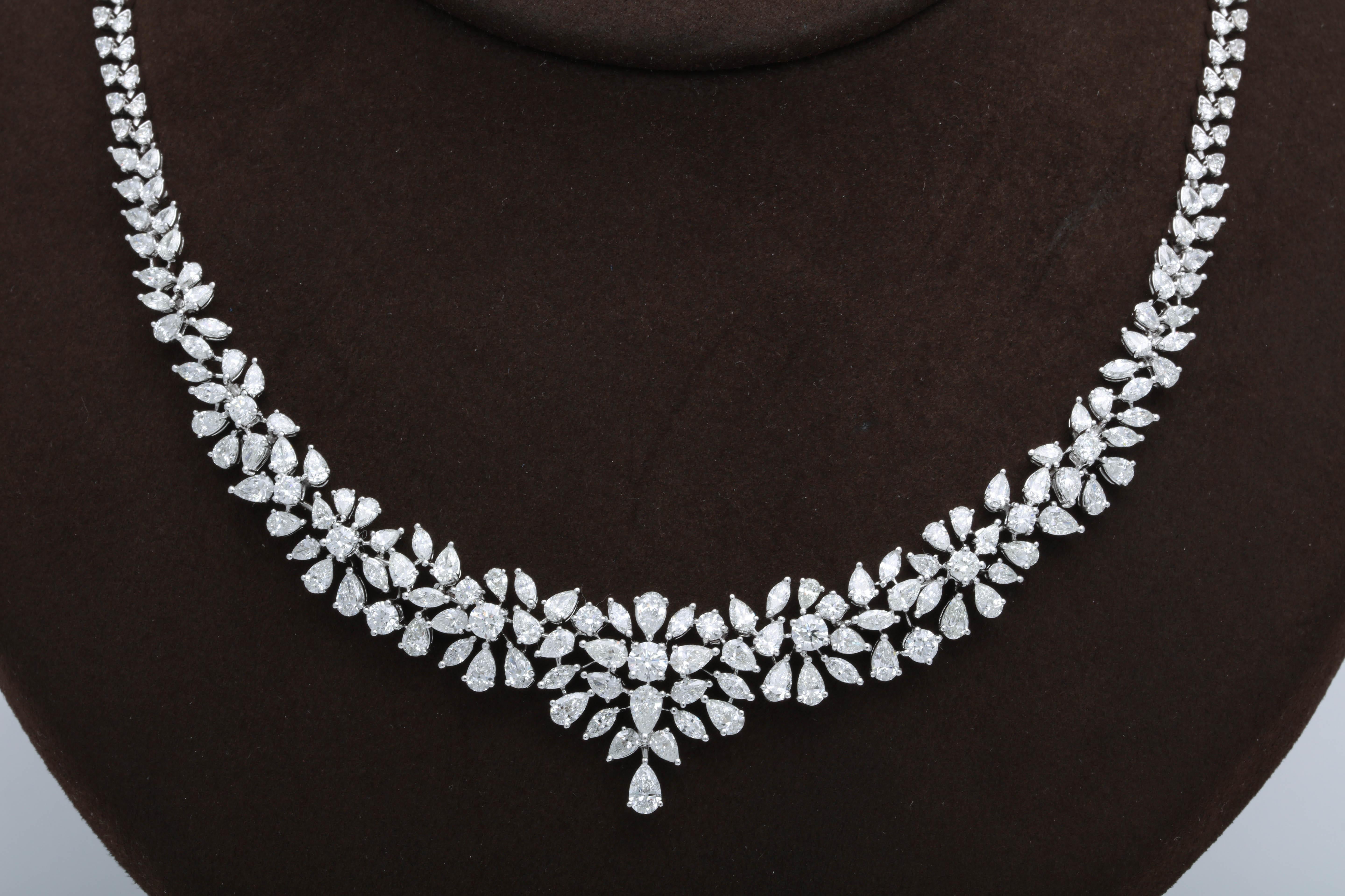 multi shape diamond necklace