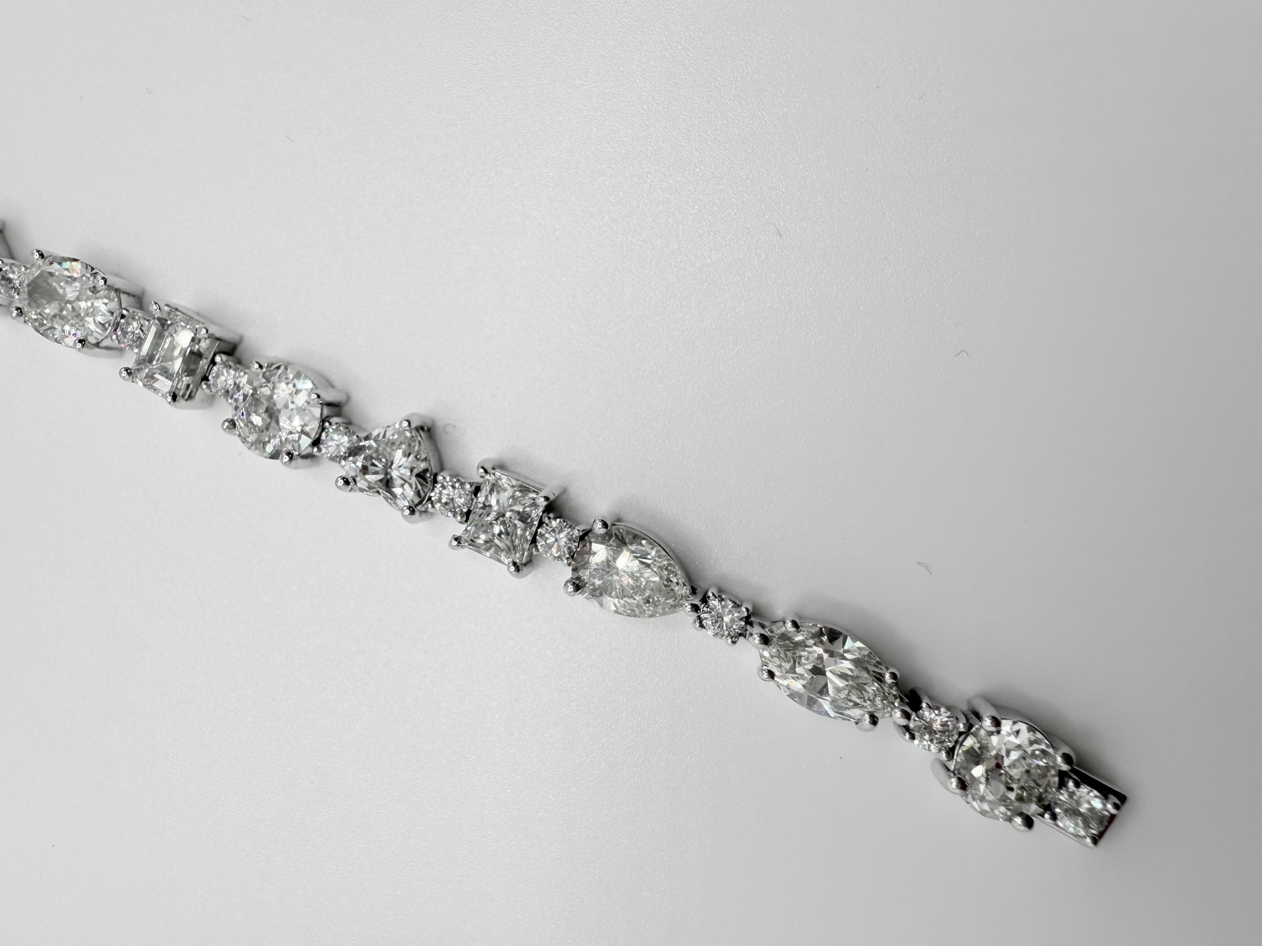 Multi-Shape Diamant-Tennisarmband im Zustand „Neu“ im Angebot in Los Angeles, CA