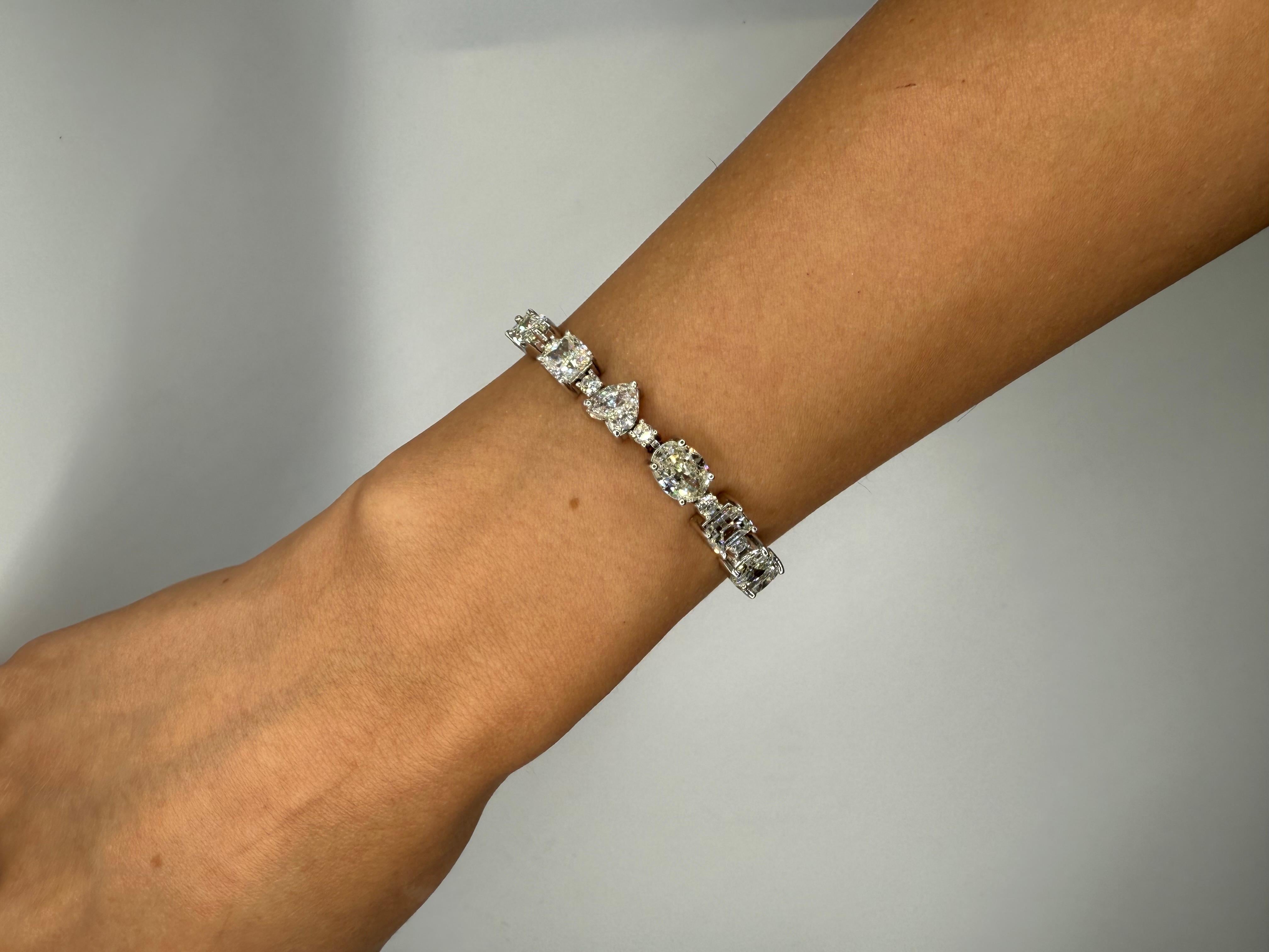 Multi-Shape Diamant-Tennisarmband im Angebot 1