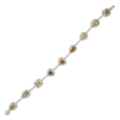 Multi Shape Fancy Color Diamond Bracelet