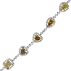 Multi Shape Fancy Color Diamond Bracelet