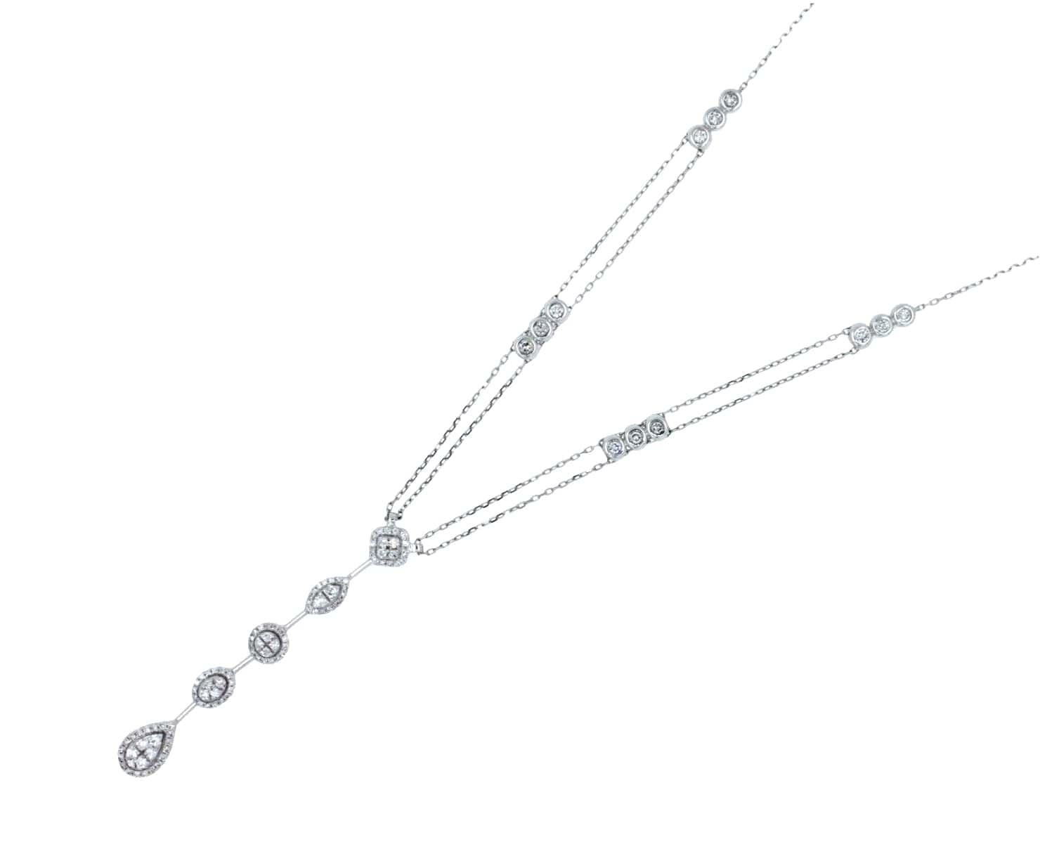 Oro bianco 18 carati
3,50 ctw di diamanti di qualità G Color/VS
20 pollici di lunghezza