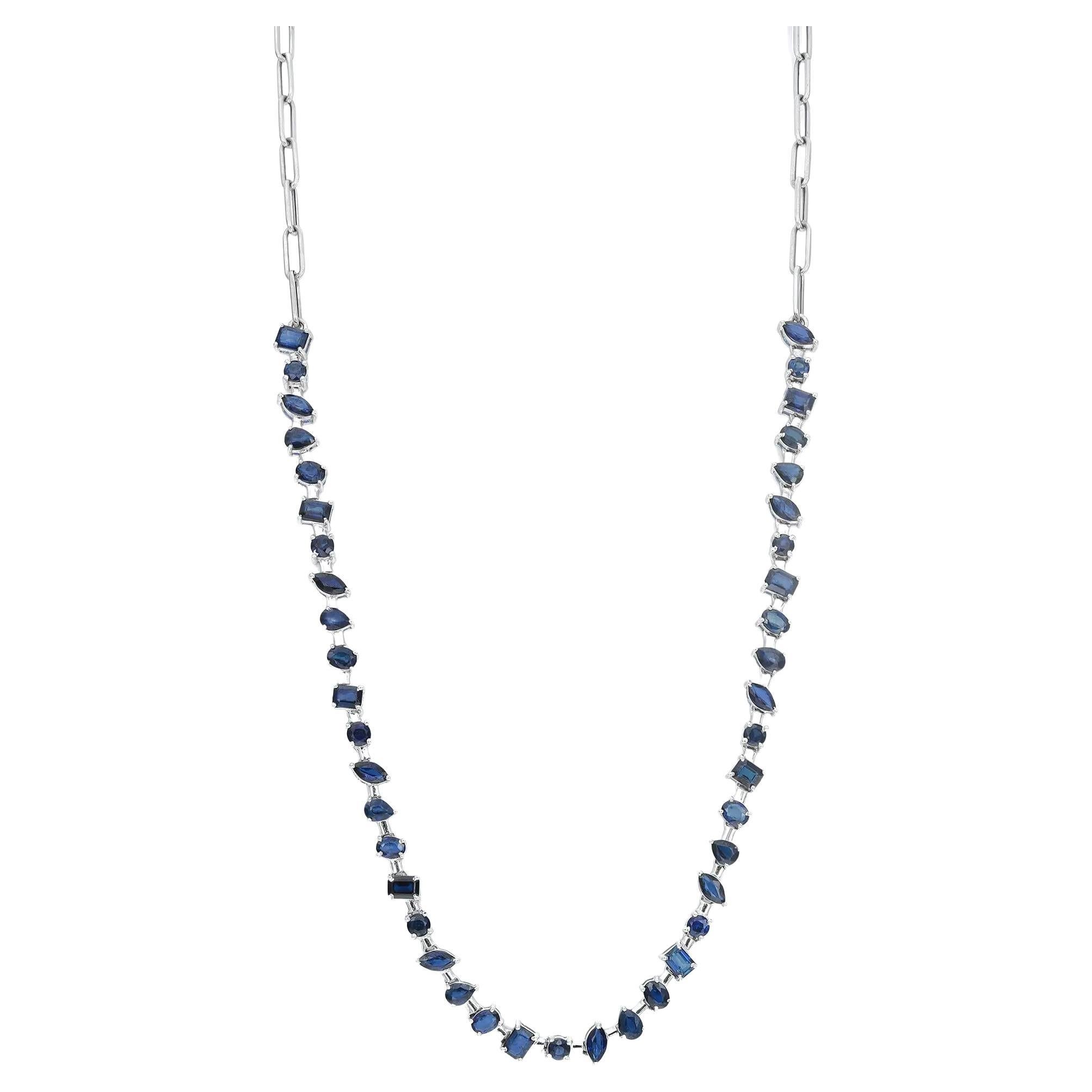 White gold Serpenti Necklace Blue with 2.07 ct Sapphires