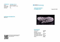 Multi Shape SI/H 19.11ct Diamond Cluster Wide Cuff Bracelet 18K White Gold