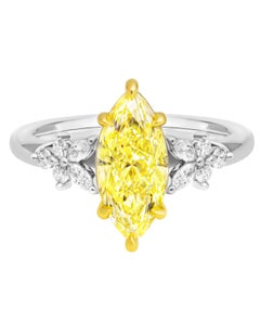 Anello con più pietre laterali e diamante Marquee 1.50ct U-V VS1