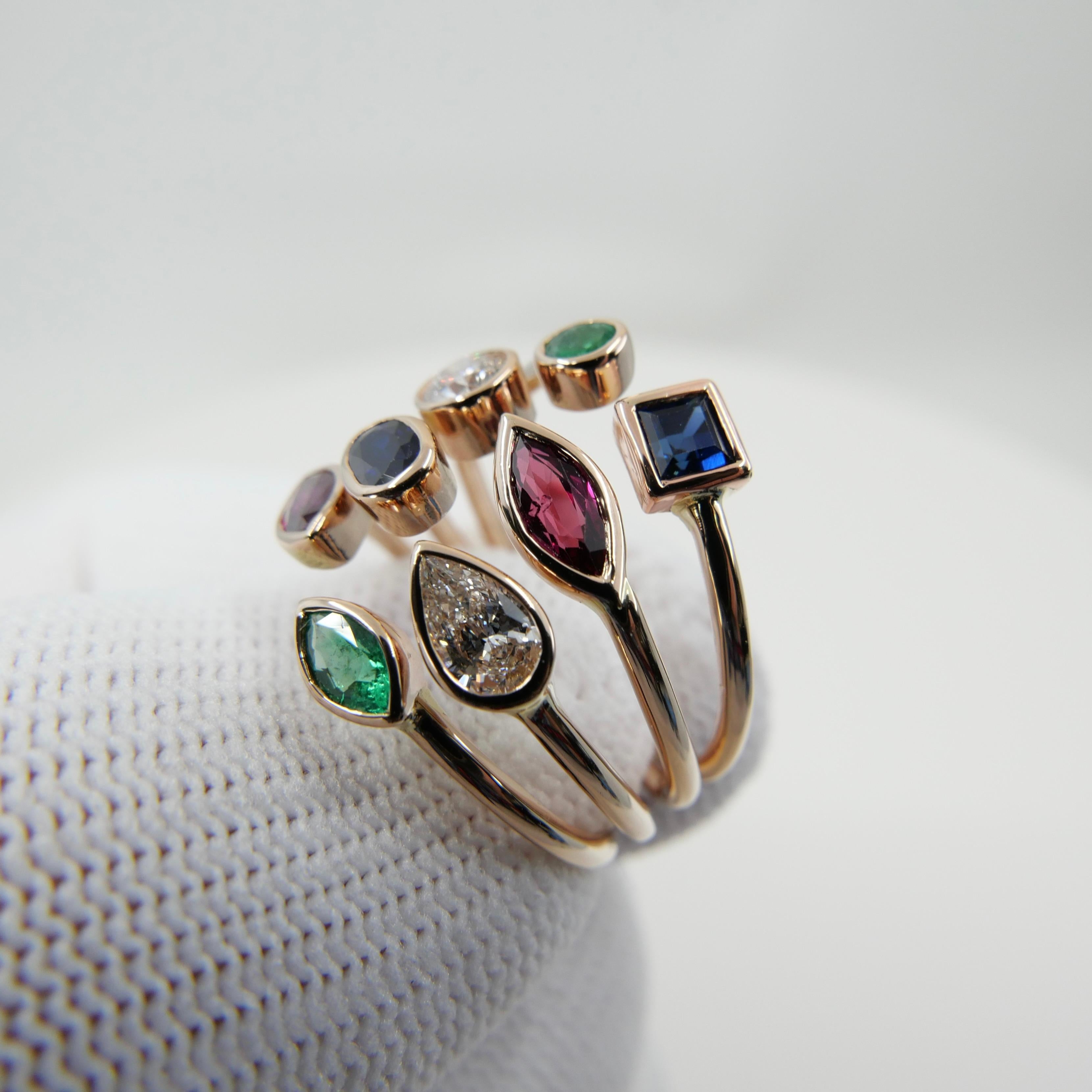 multi stone ring