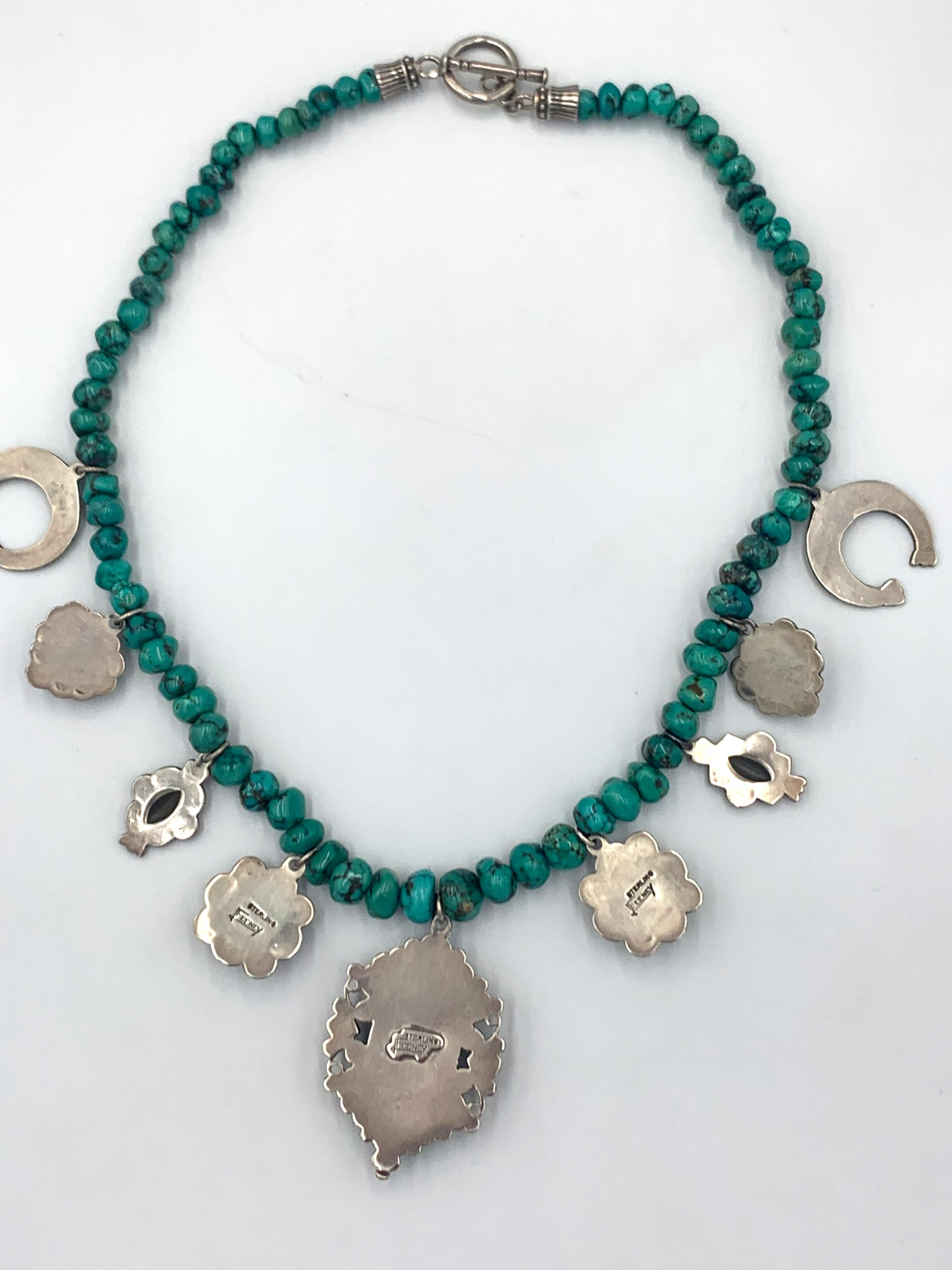 Multi-stone Charm Necklace by Leo Feeney For Sale 5