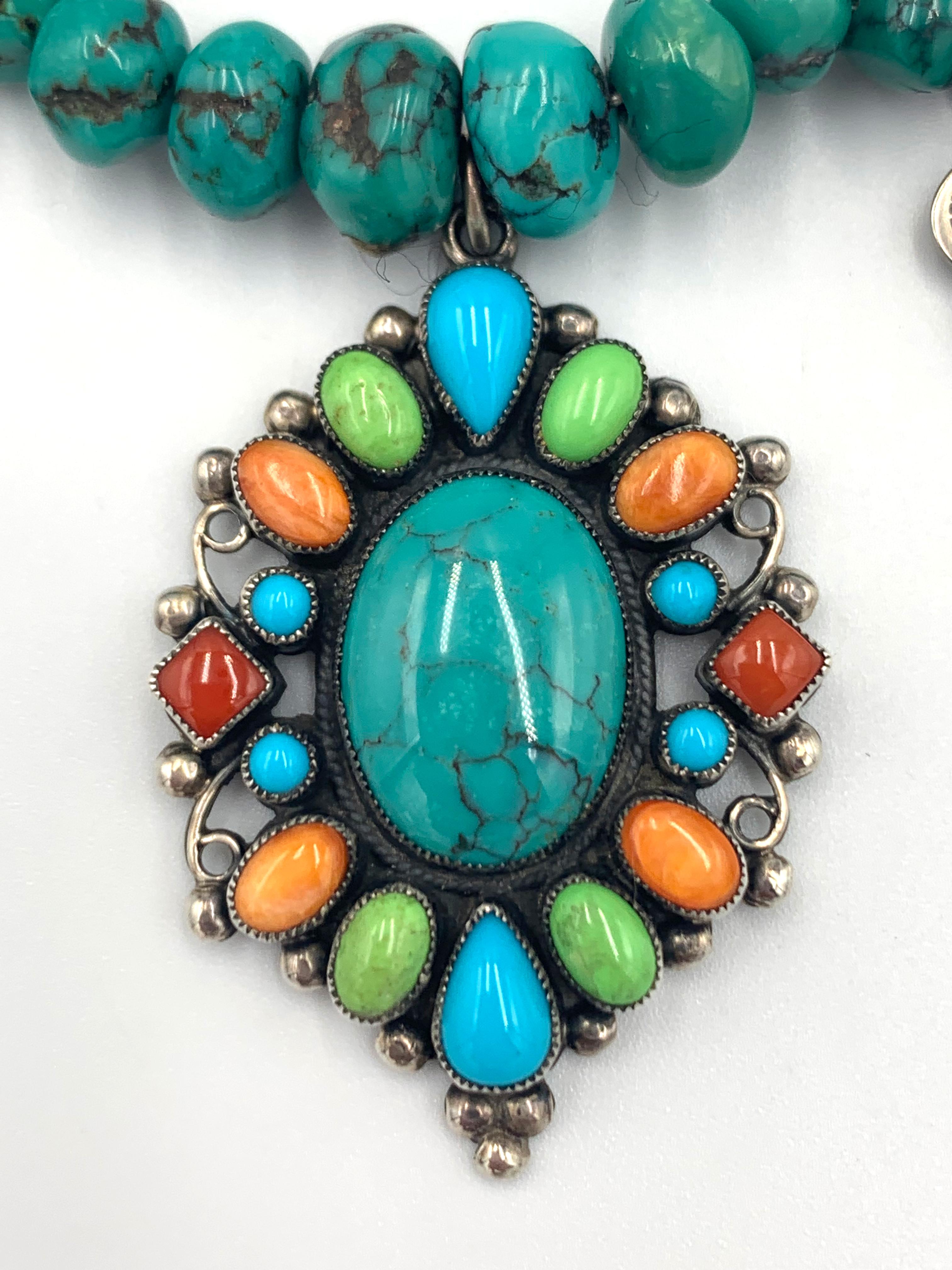 Multi-stone Charm Necklace by Leo Feeney In New Condition For Sale In Scottsdale, AZ