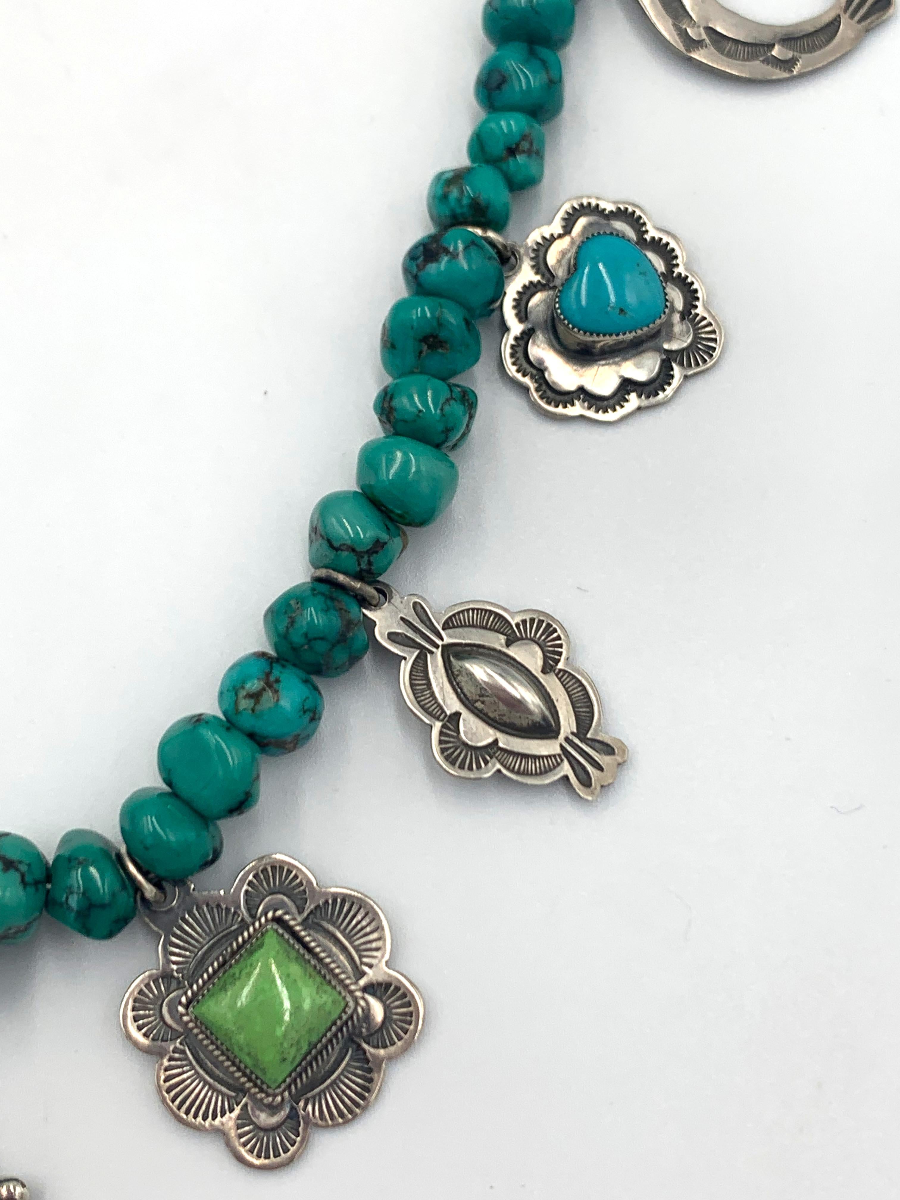 Multi-stone Charm Necklace by Leo Feeney For Sale 4