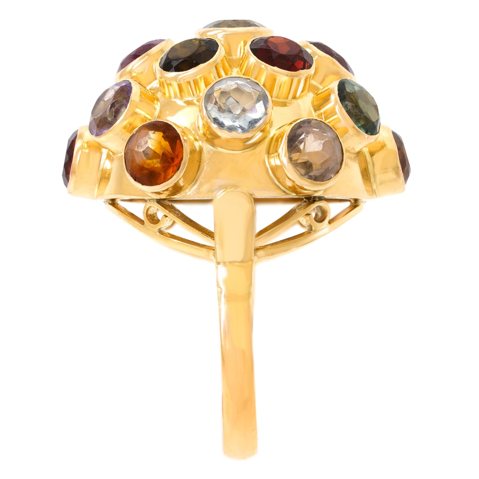 Multi Stone Fifties Ring - image 6
