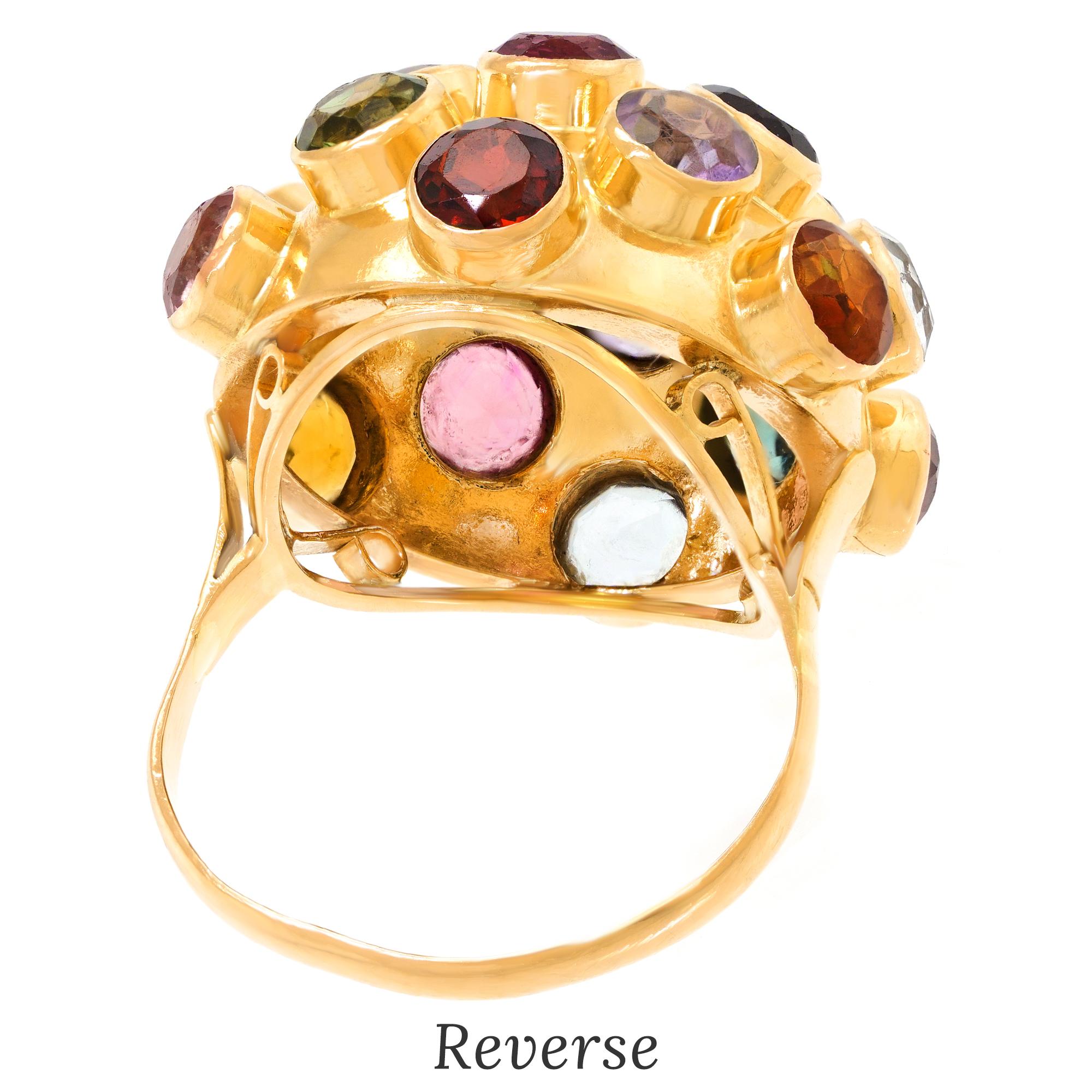 Multi Stone Fifties Ring - image 8