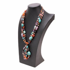 Multi-Stone Jacla Beaded Necklace