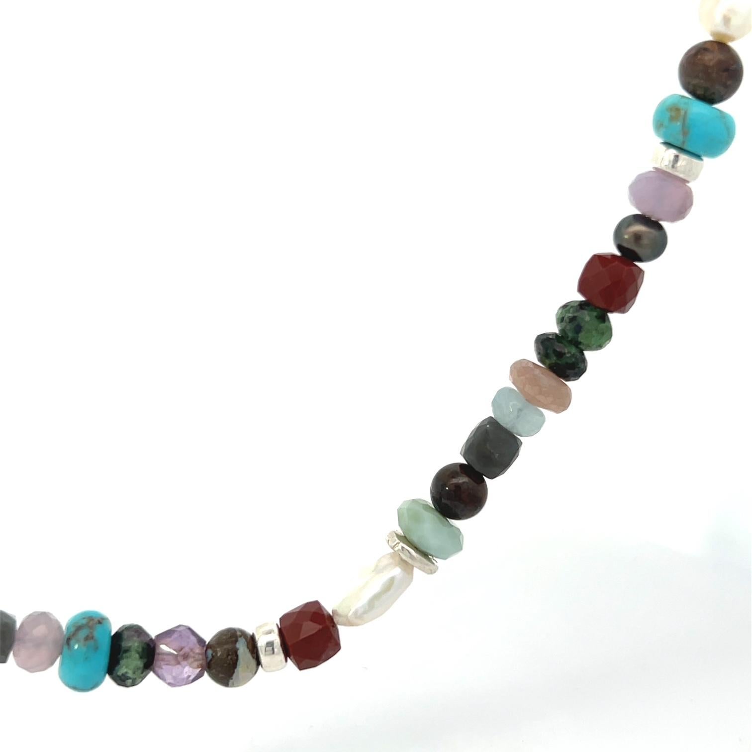 Perlina Collana multi pietra 22,5