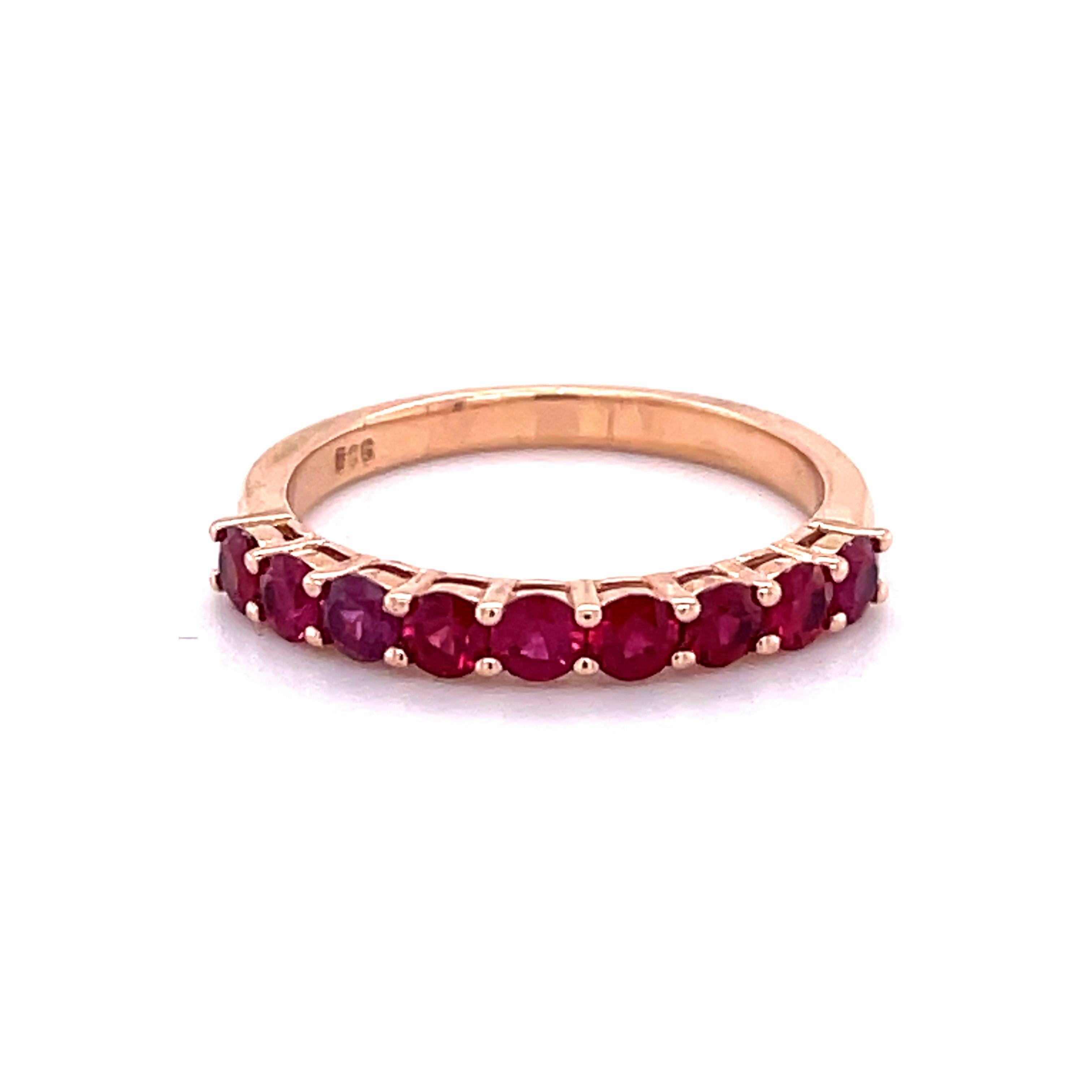 Multi-stone RING SET, 14K multi-color Gold, Pink+Yellow Sapphire, Ruby, Zavorite For Sale 3