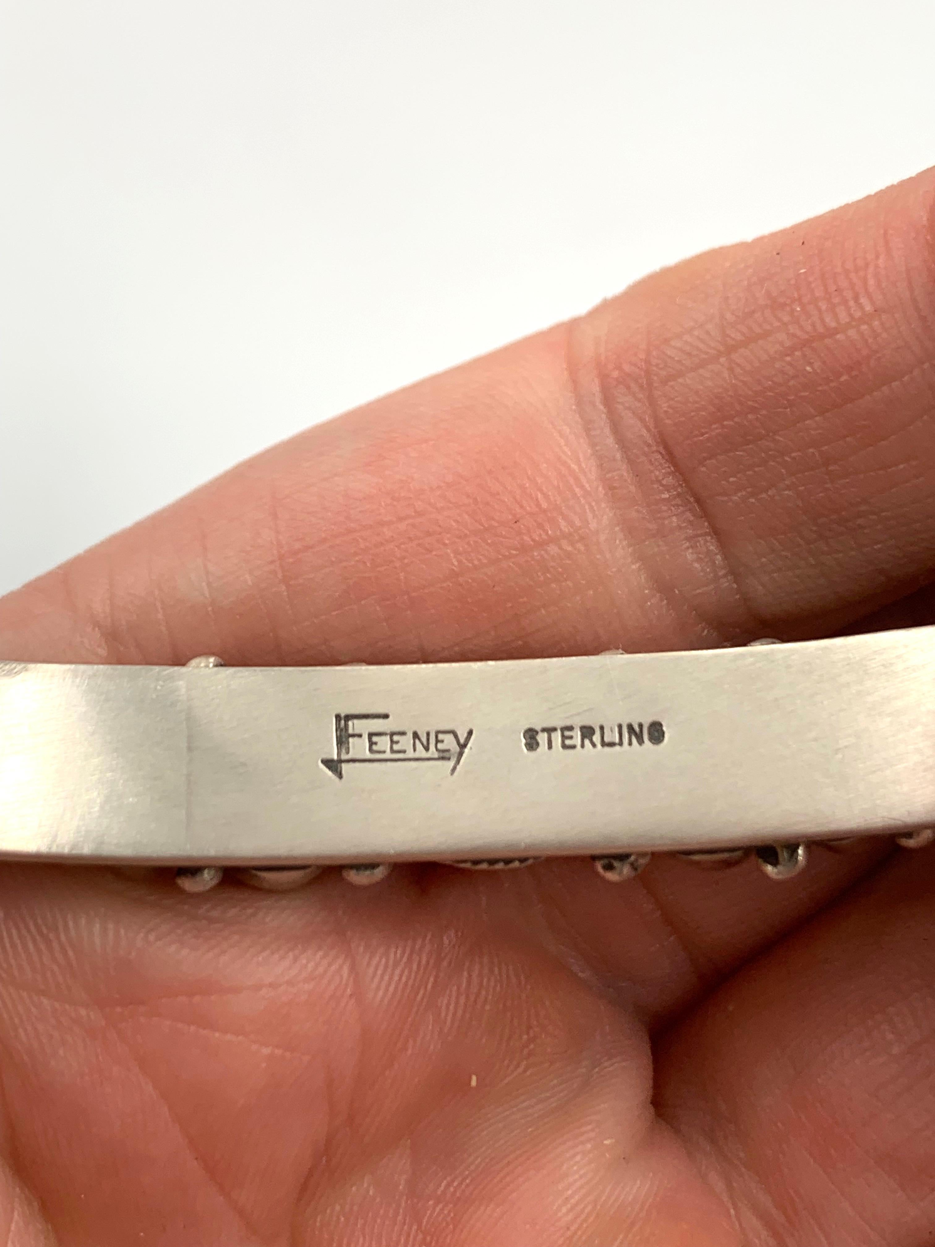 Brazalete de plata con múltiples piedras de Leo Feeney en venta 9