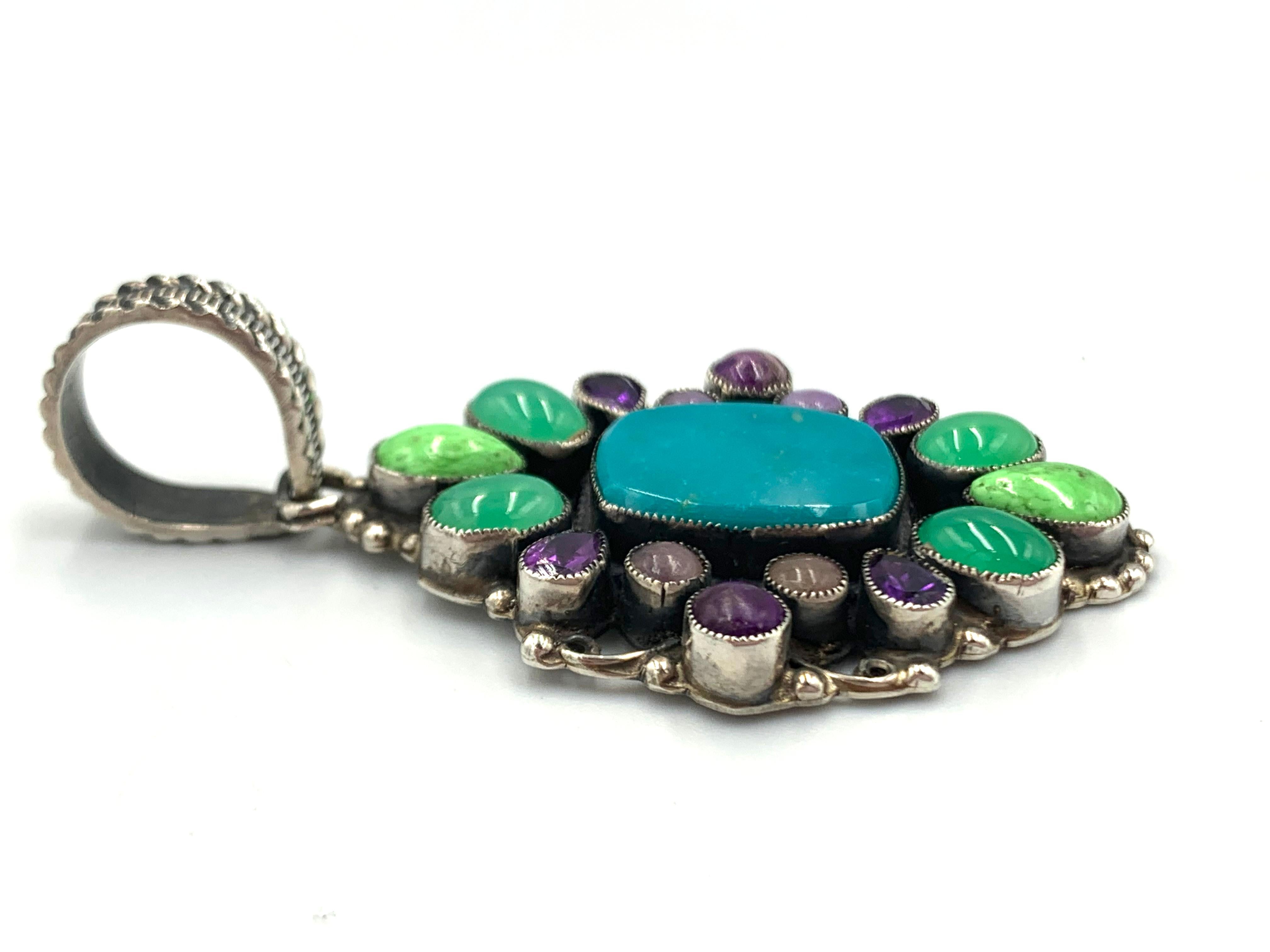 Colgante de plata con varias piedras de Leo Feeney en Nuevo estado para la venta en Scottsdale, AZ