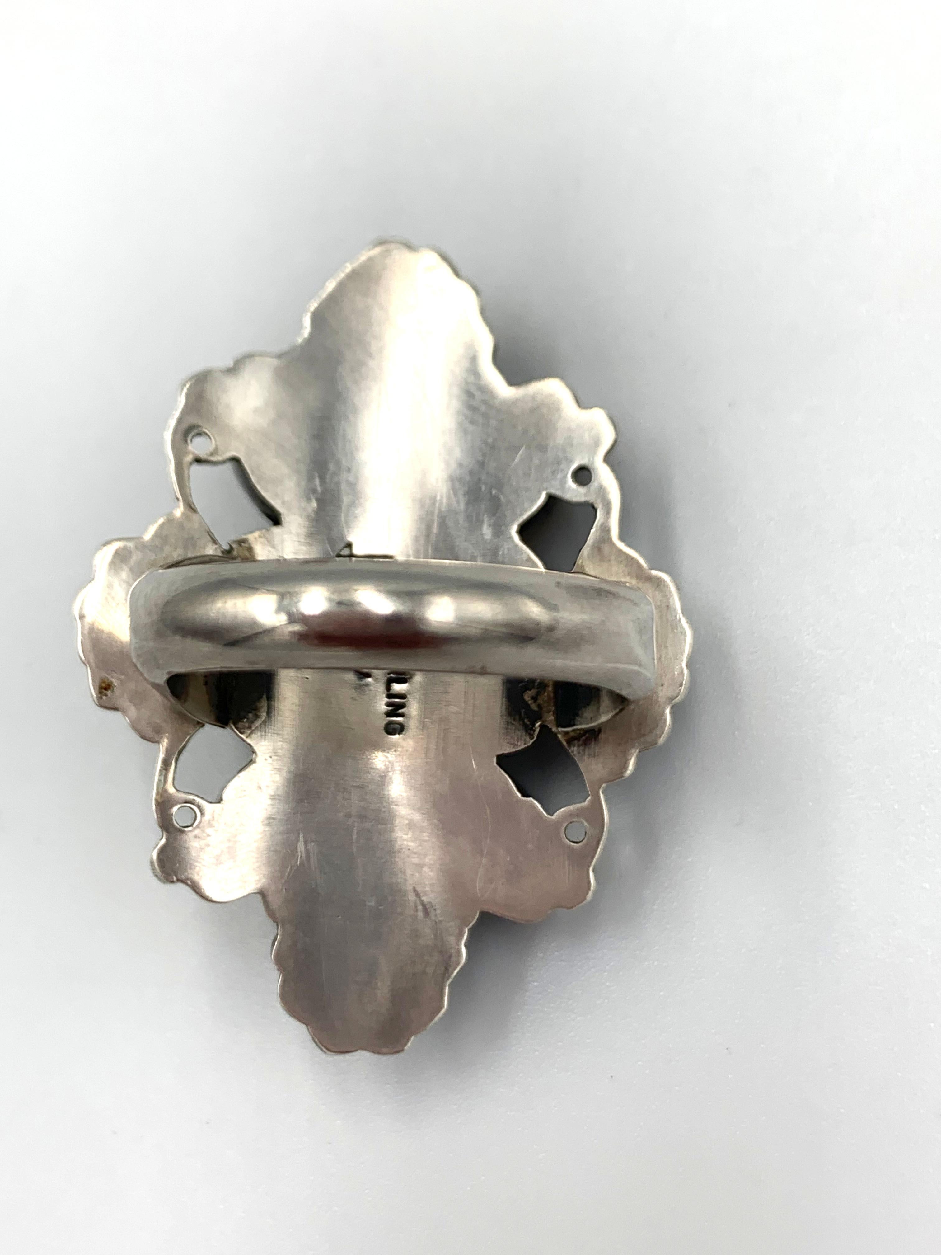Multi Stone Silver Ring Size 7 ¼ by Leo Feeney For Sale 5
