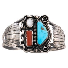 Multi-Stone Sterling Silver Cuff Bracelet