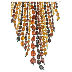 Multi Strand Amber And Turquoise Necklace