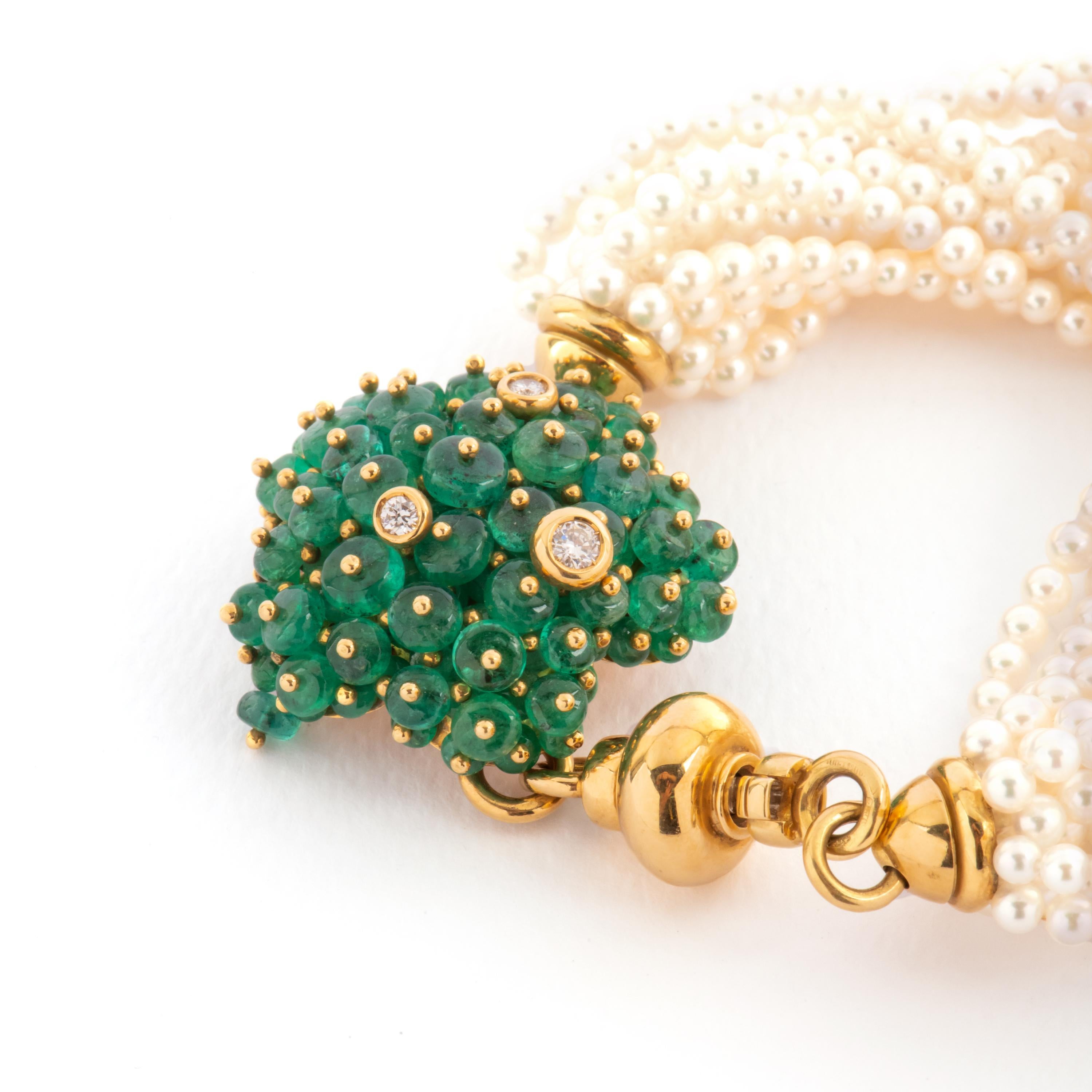 emerald and pearl bracelet