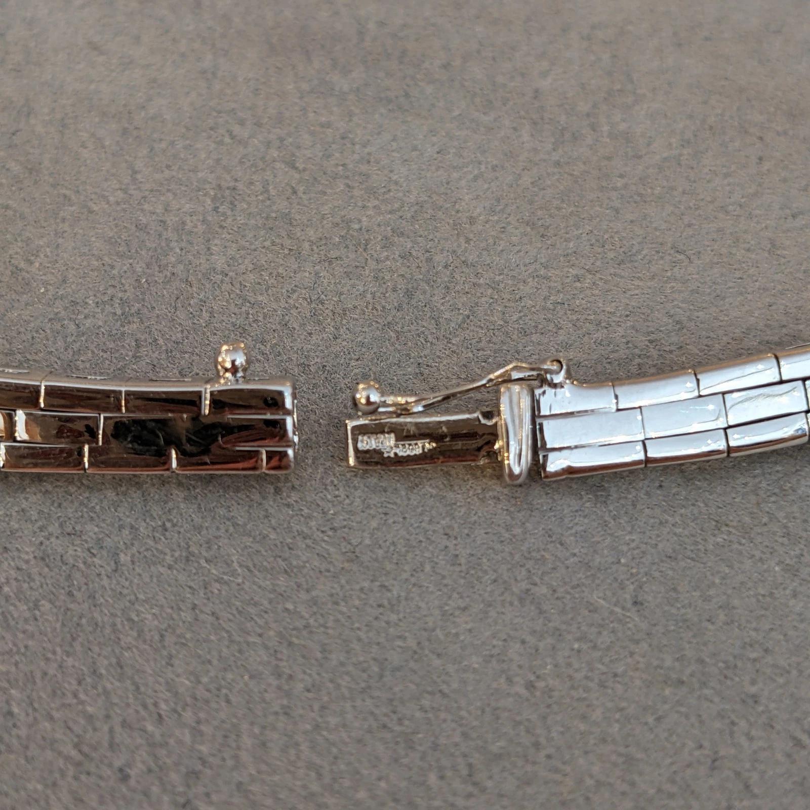 Collana girocollo con diamanti a più fili in oro bianco 18 carati In condizioni ottime in vendita a La Jolla, CA