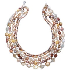 Multi Strand Fresh Water Pearl Necklace