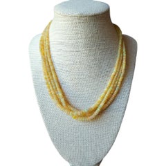 Multi-Strand Natural Ethiopian Opal Bead Necklace with 14K Gold Clasp