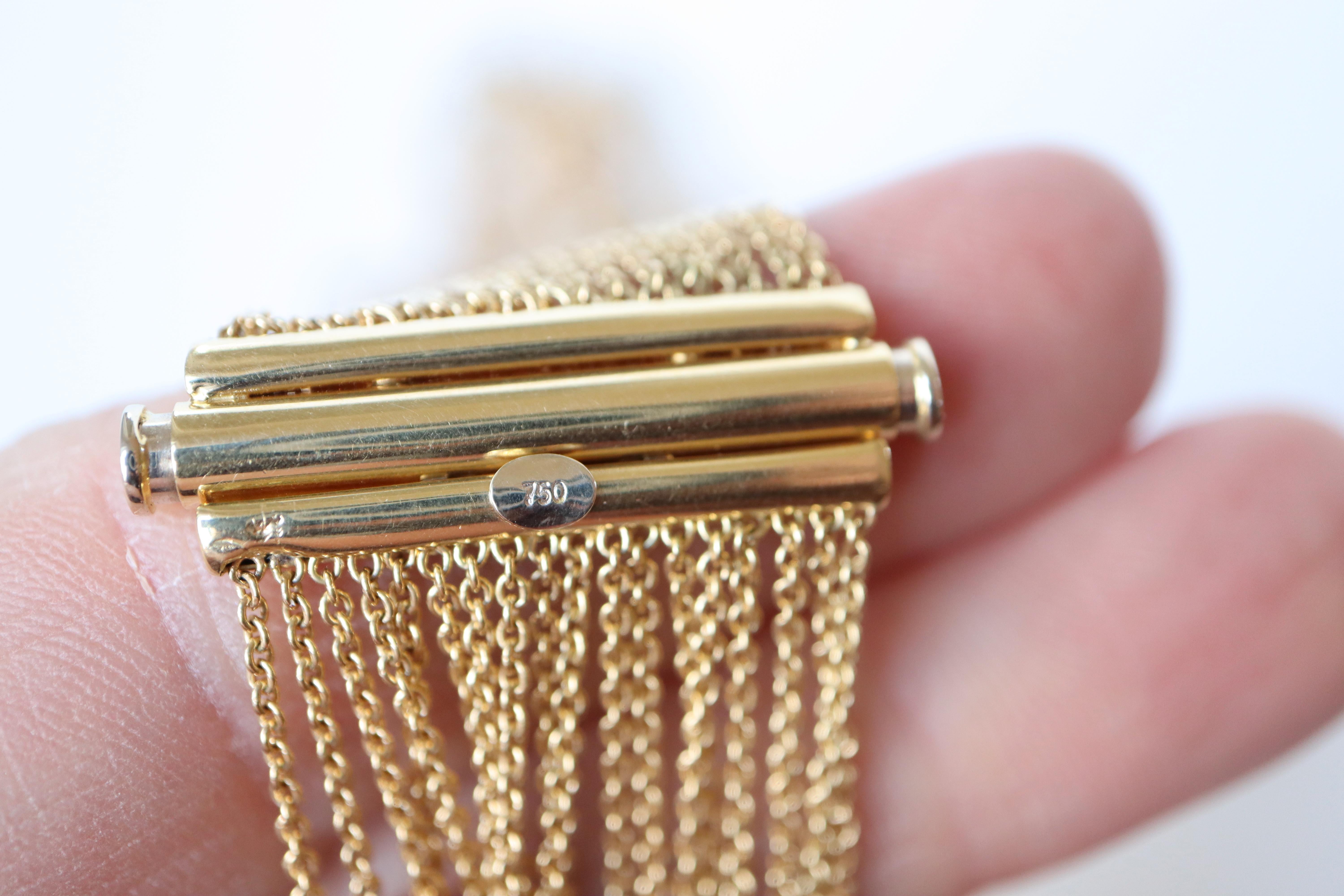 Collier multibrins en or 18 carats Cœurs et fleurs en vente 4