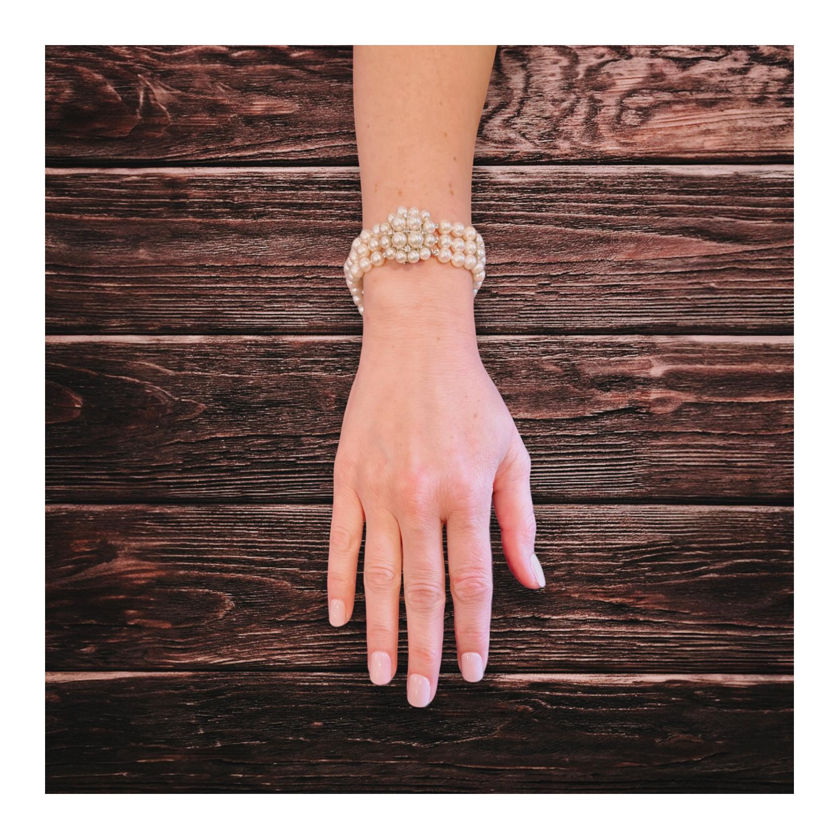 Mehrreihiges Perlenarmband Damen