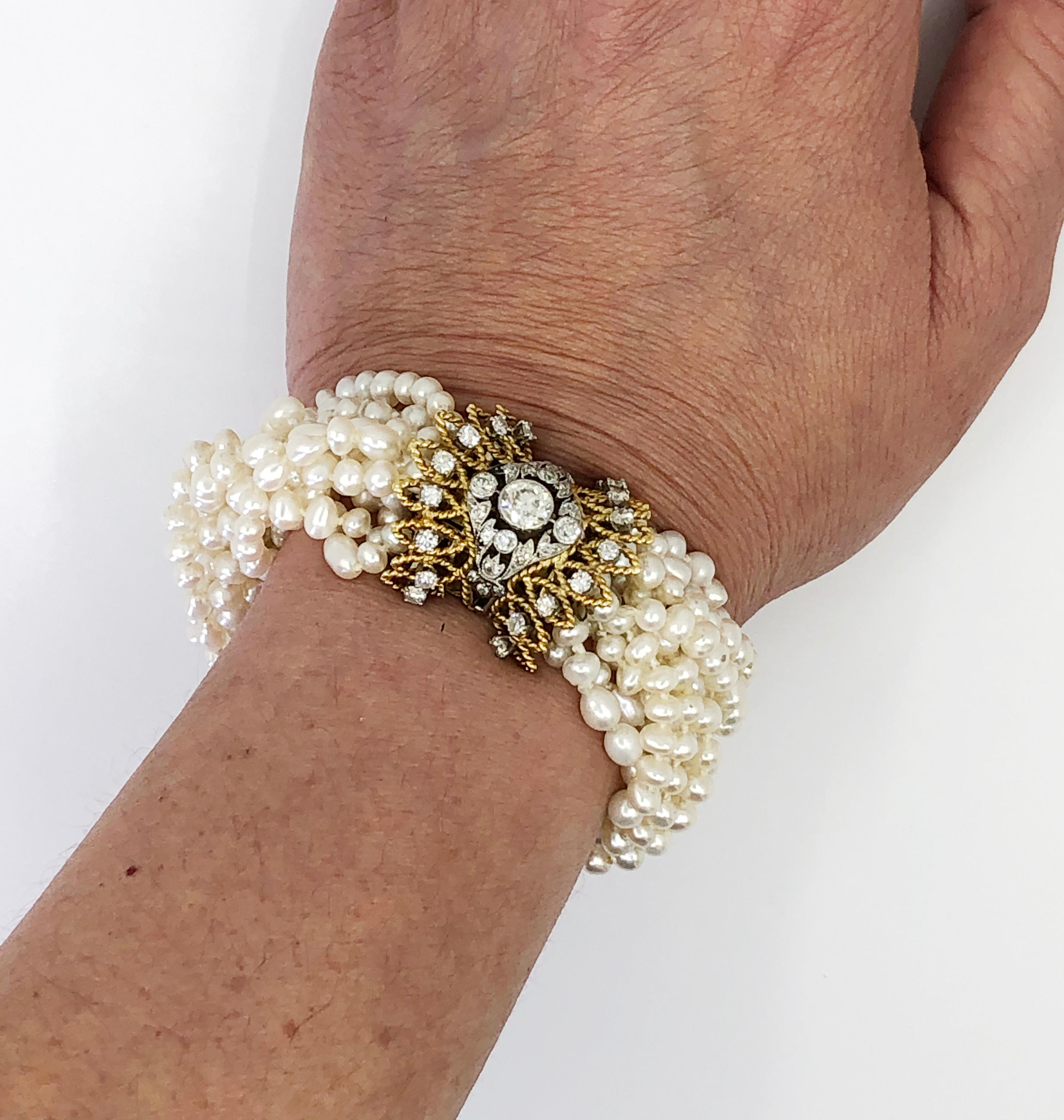 pearl multi strand bracelet