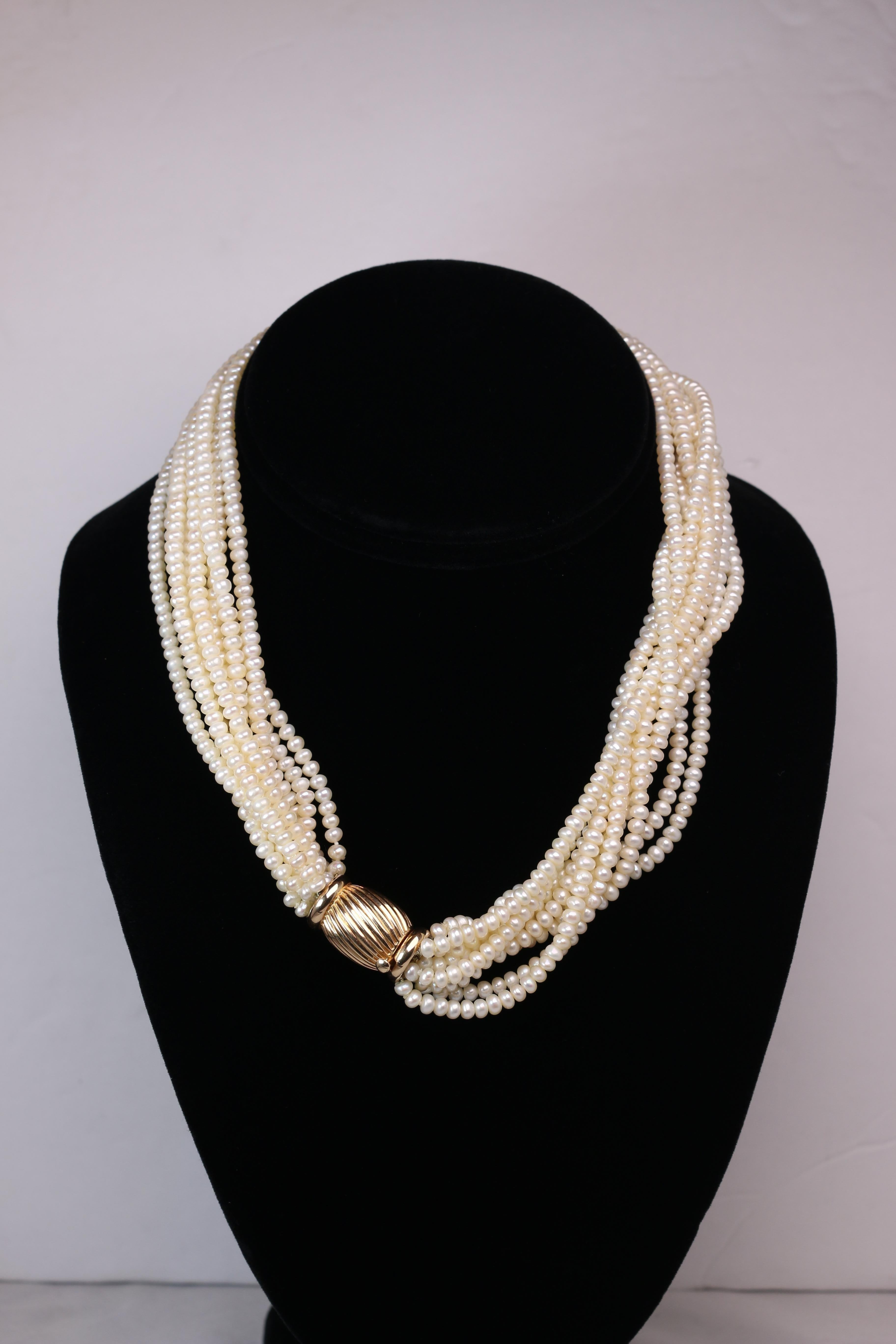 Collier de perles multibrins « » à « » brins Bon état - En vente à Dallas, TX