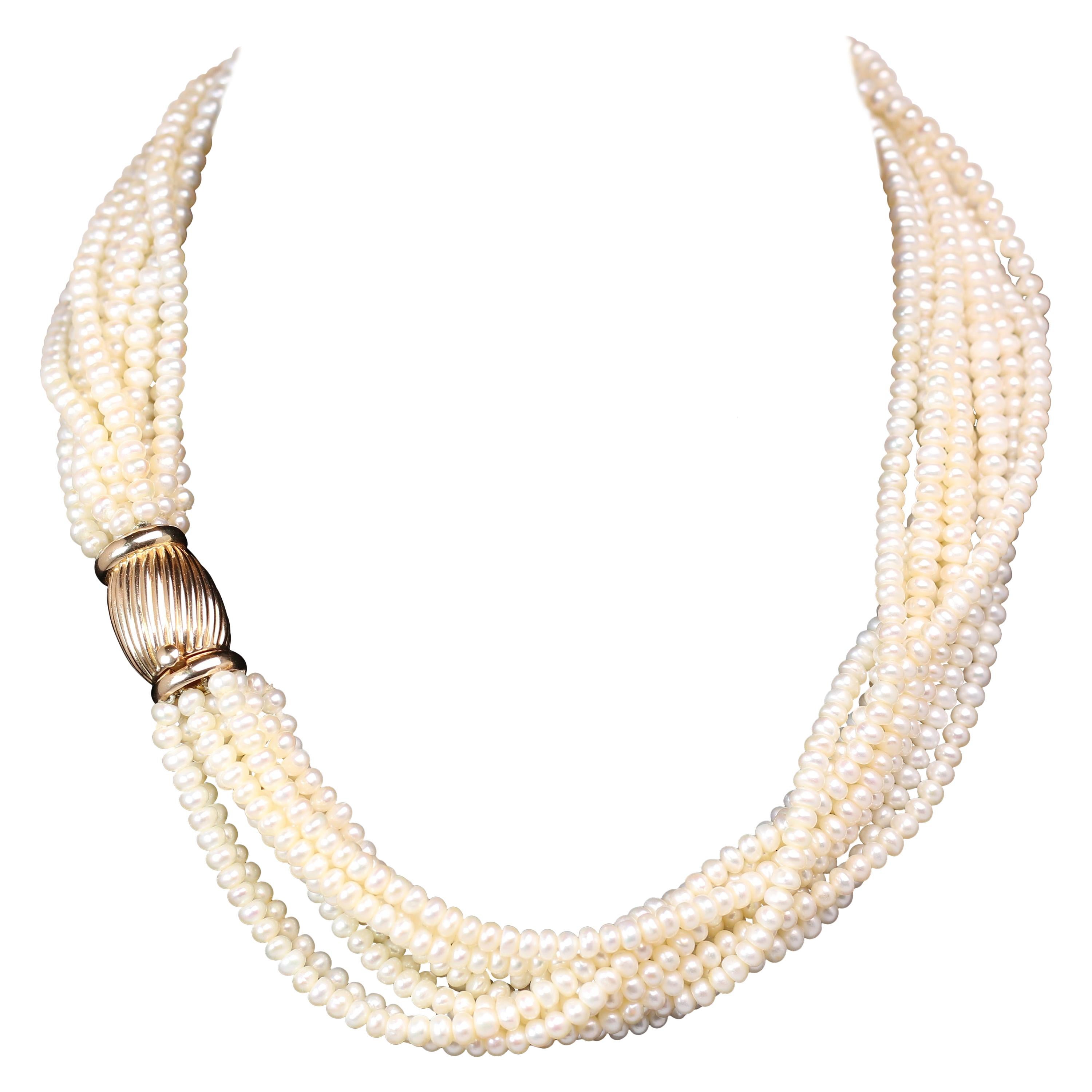 Multi-Strand "" Pearl Necklace