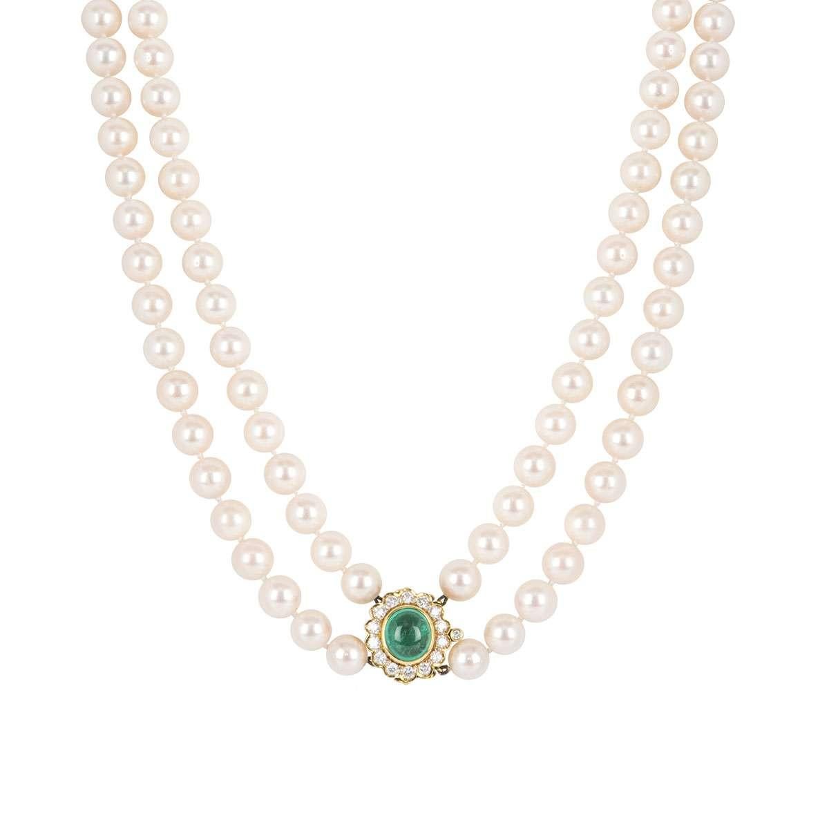 pearl emerald necklace